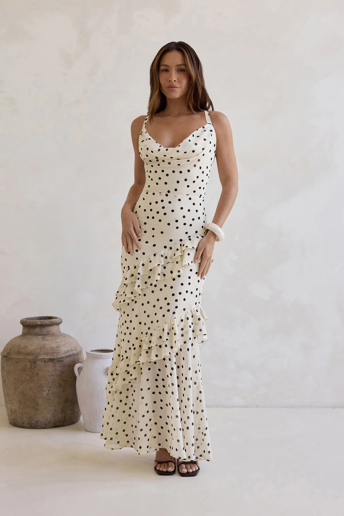 Stopping Time Maxi Dress Cream