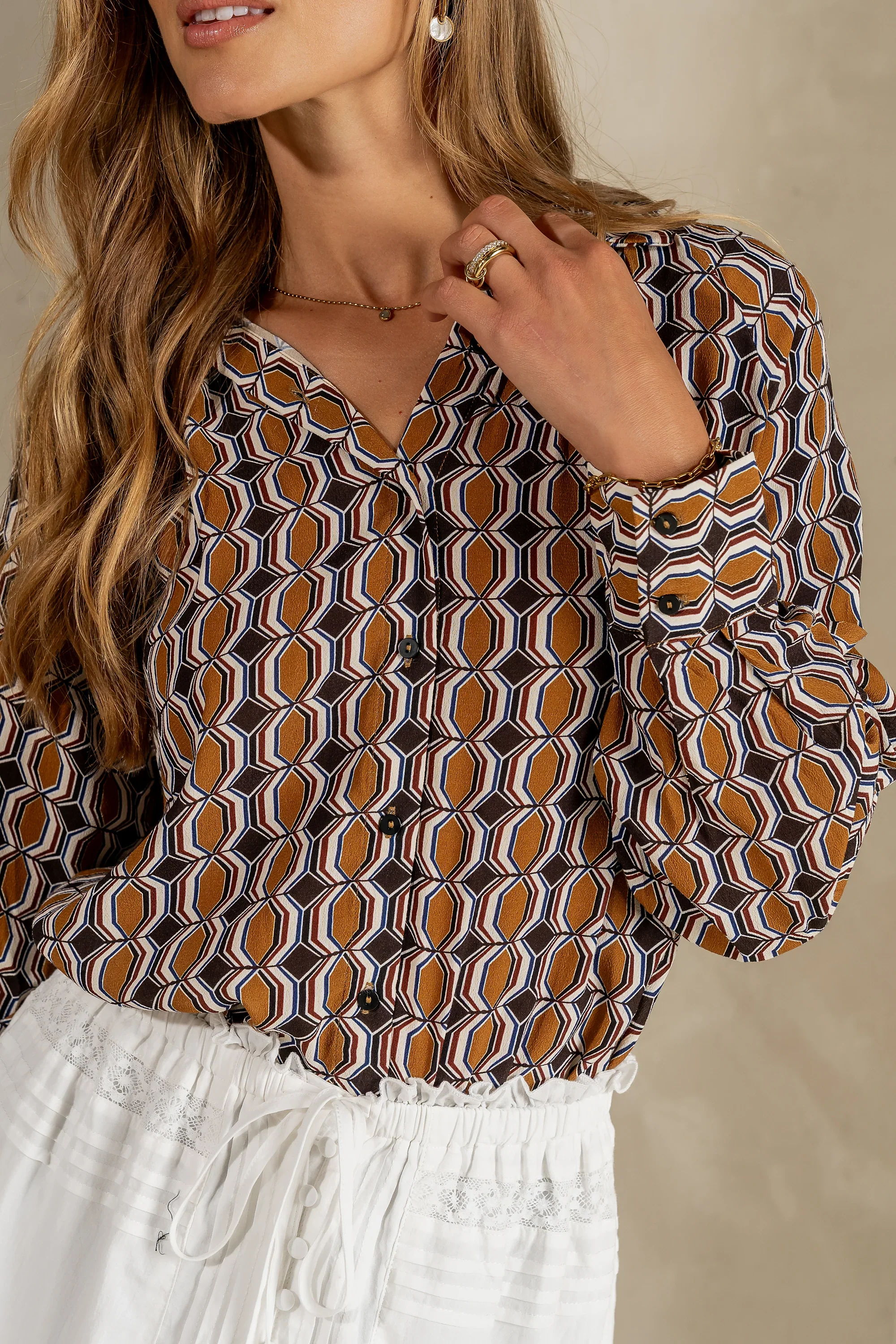Zoie Abstract Blouse
