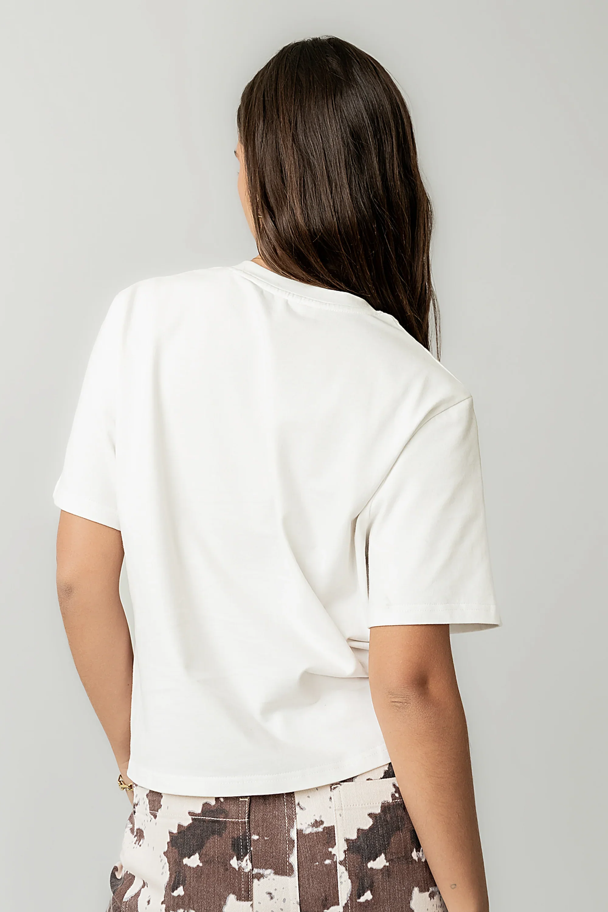 Posie Knot Tee in White