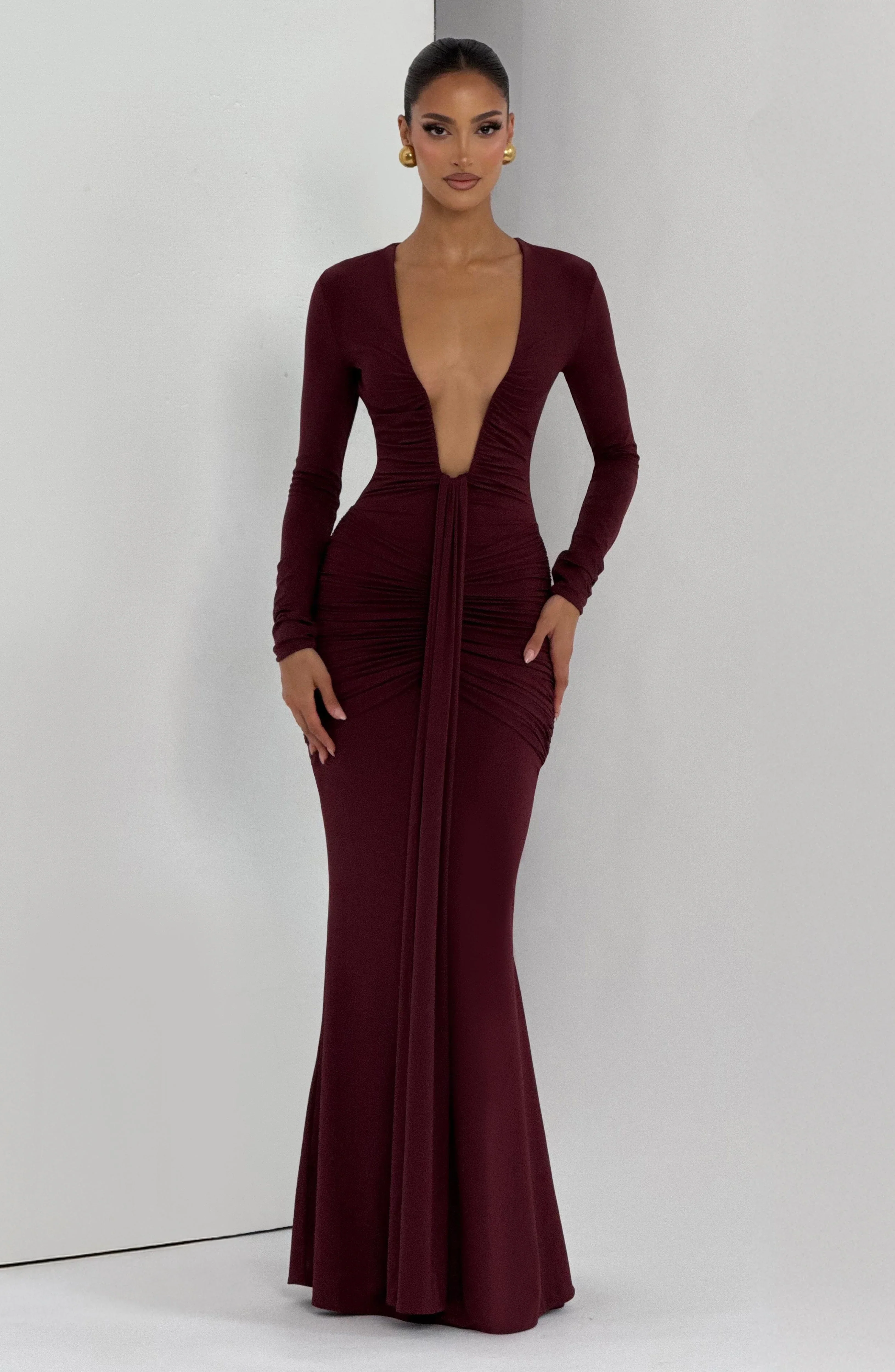 Tara Maxi Dress - Cherry Lacquer