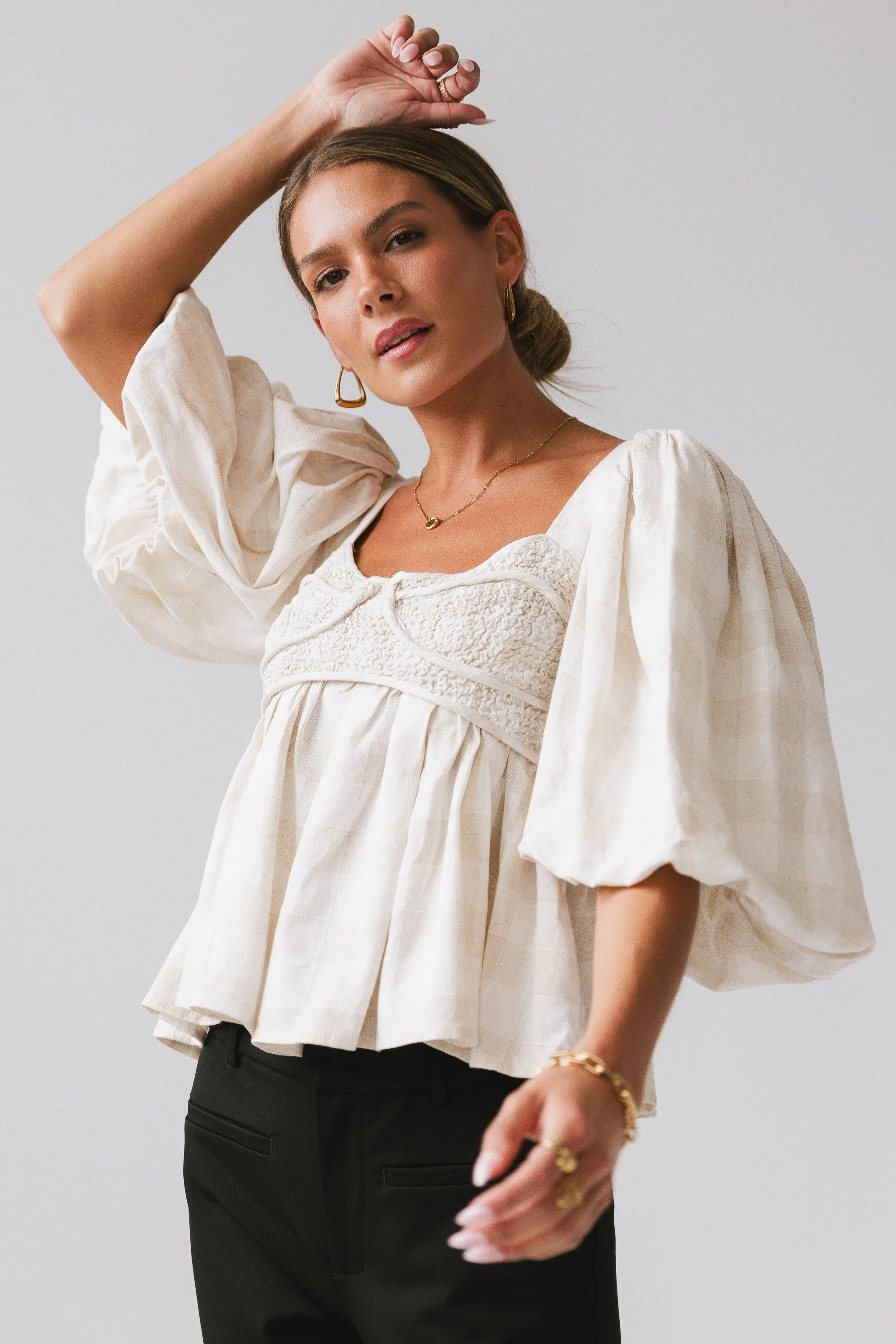 Finley Gingham Blouse