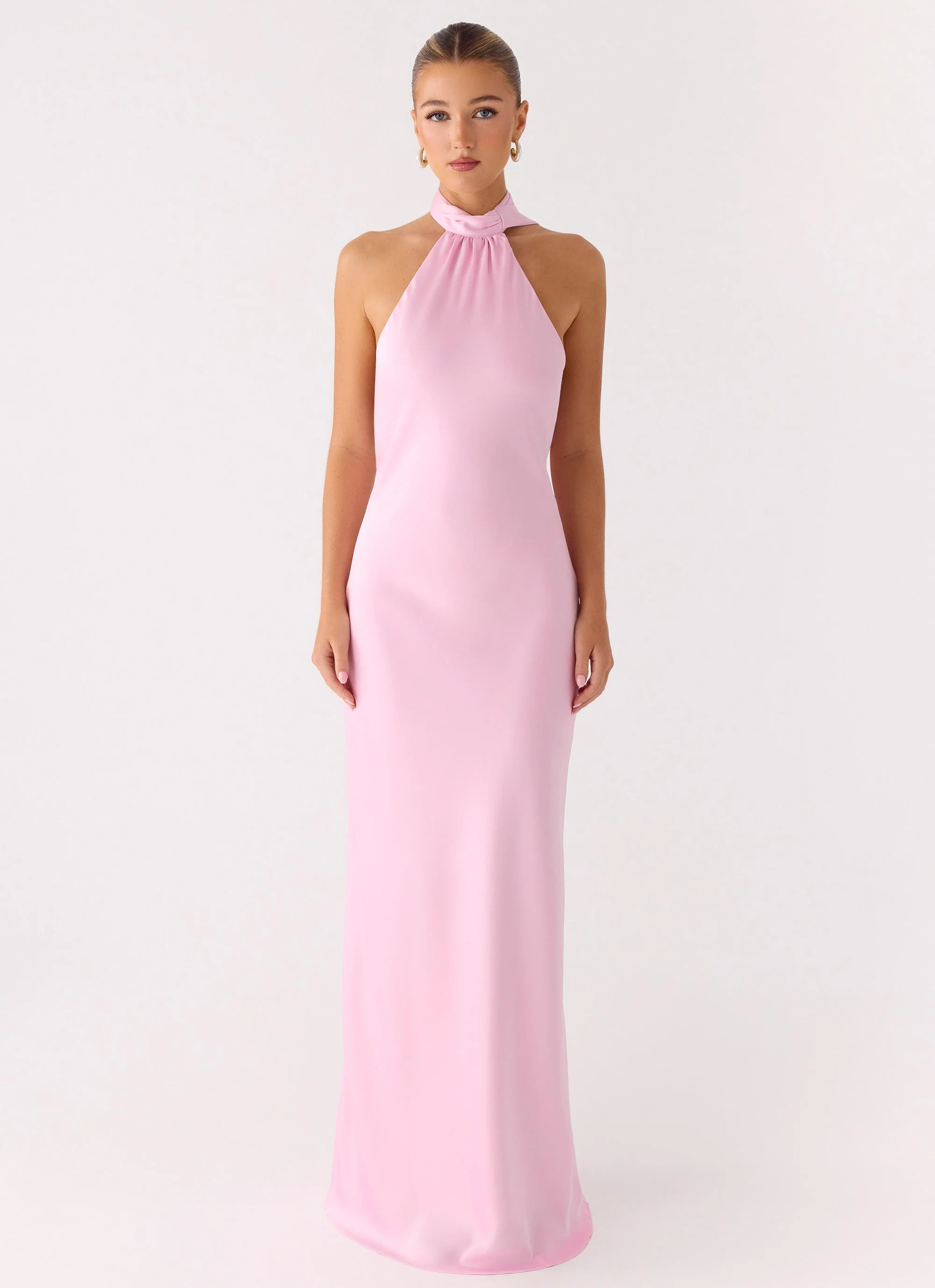 Keena Scarf Maxi Dress - Pink - luluinthesky