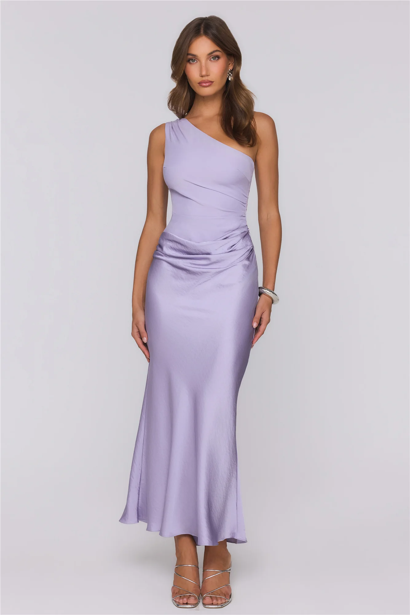 Starlit Darling Satin Maxi Dress Lilac