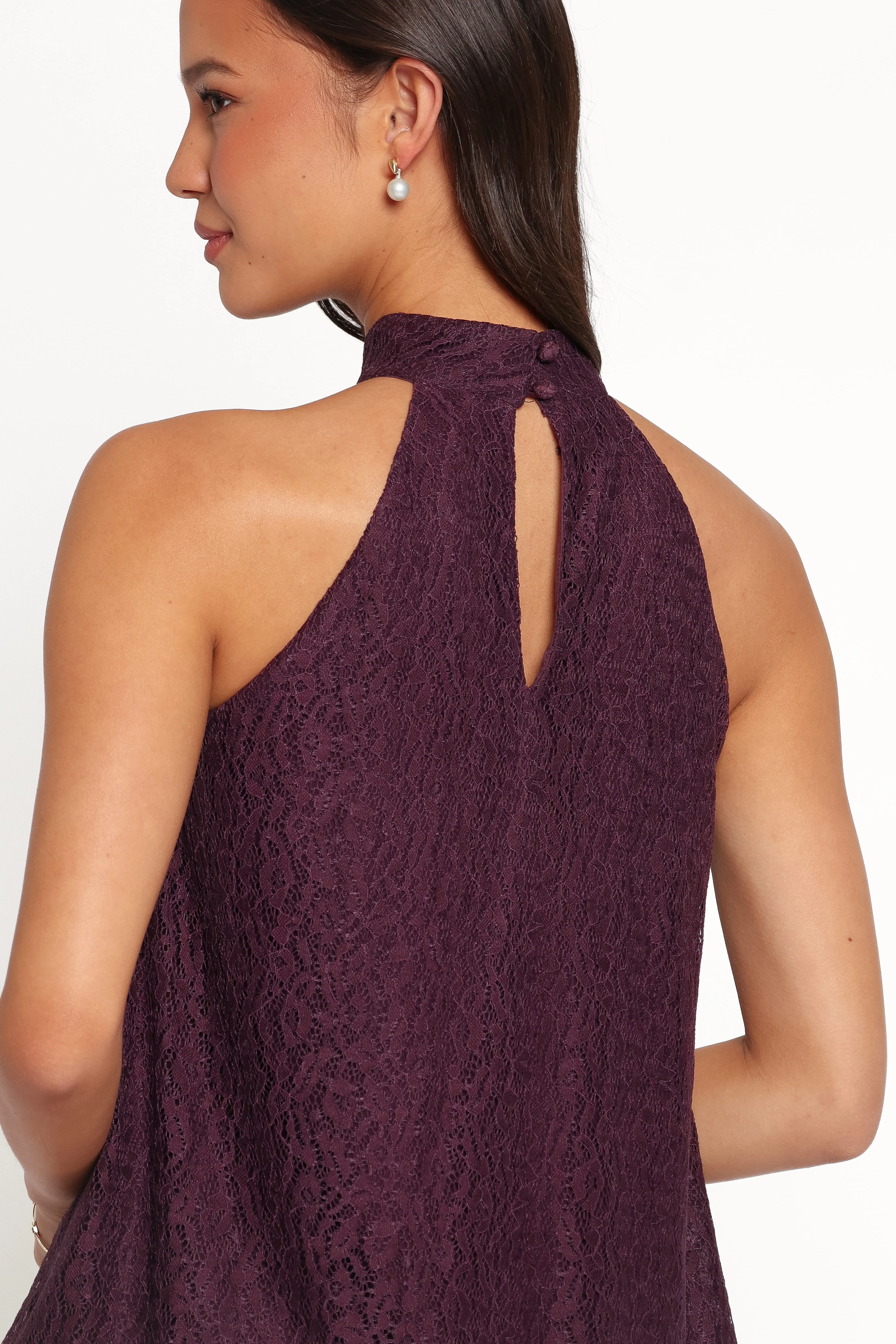 Tracy Halter Top - Plum Lace