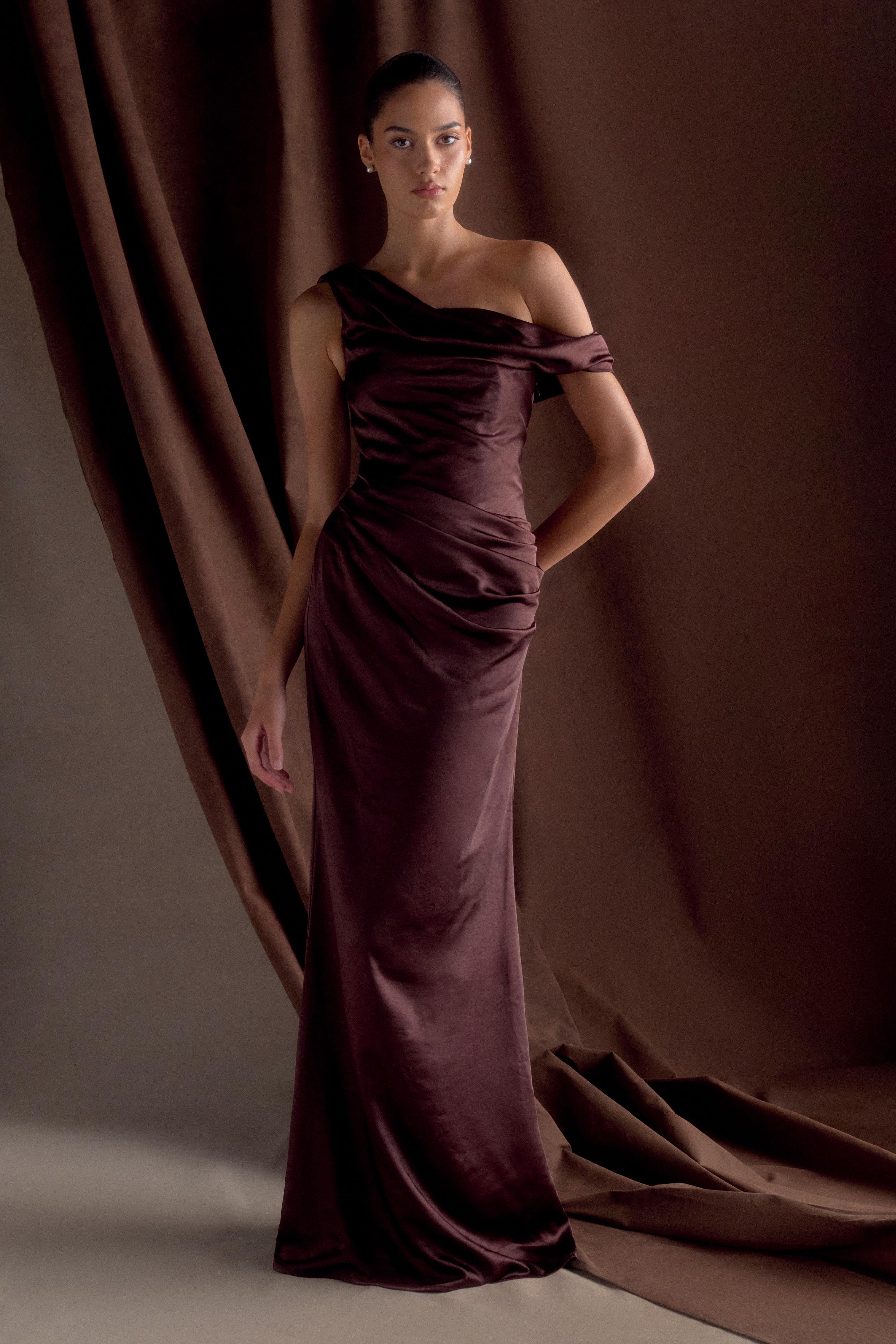 Dalia-Off-Shoulder-Satin-Maxi-Dress-Dark-Chocolate