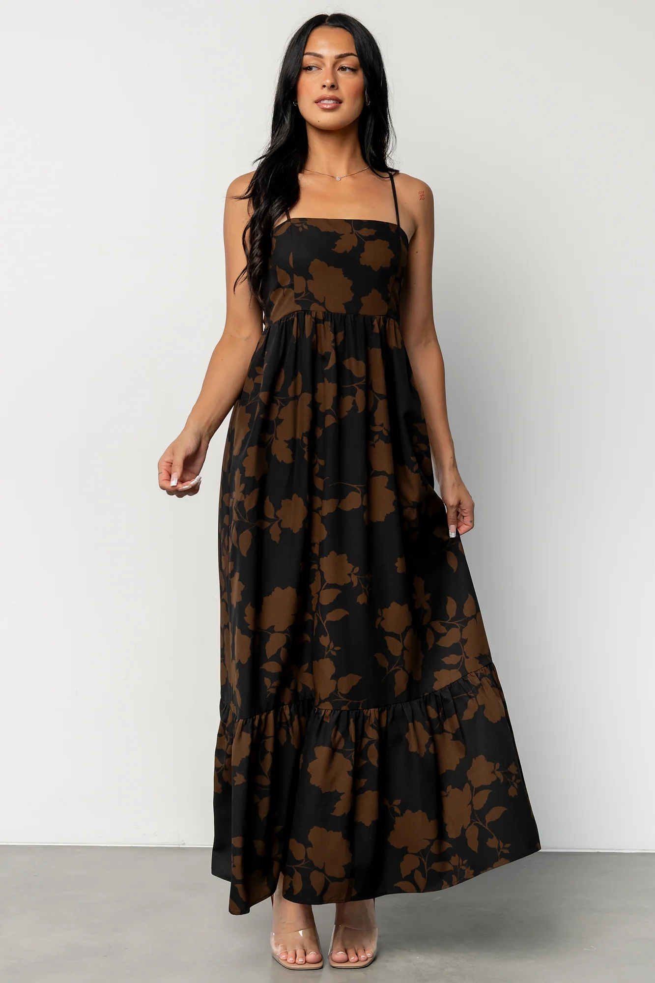 Regan Tank Maxi Dress | Espresso Print - luluinthesky
