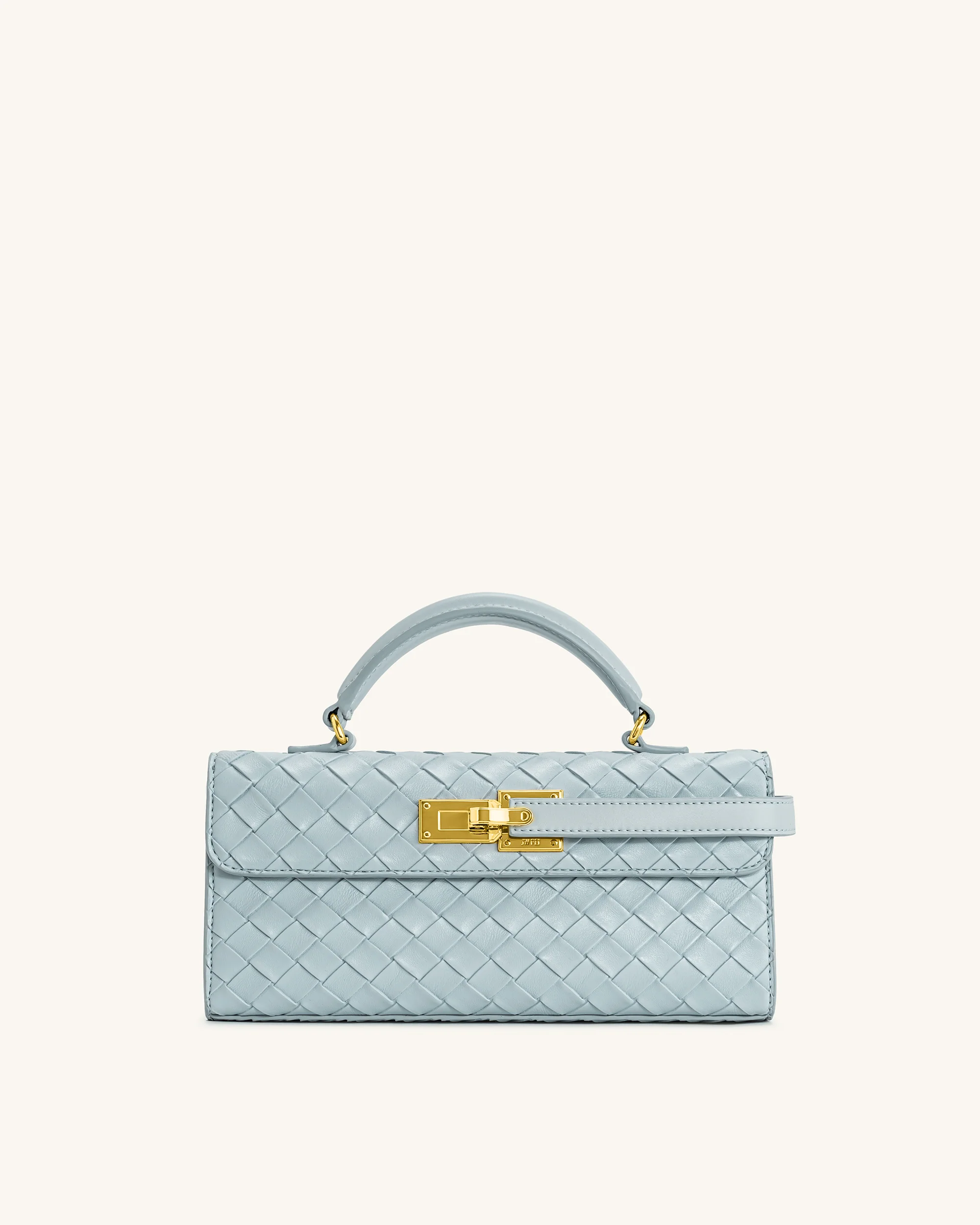 Keyla Weave Texture Top Handle Bag - Blue