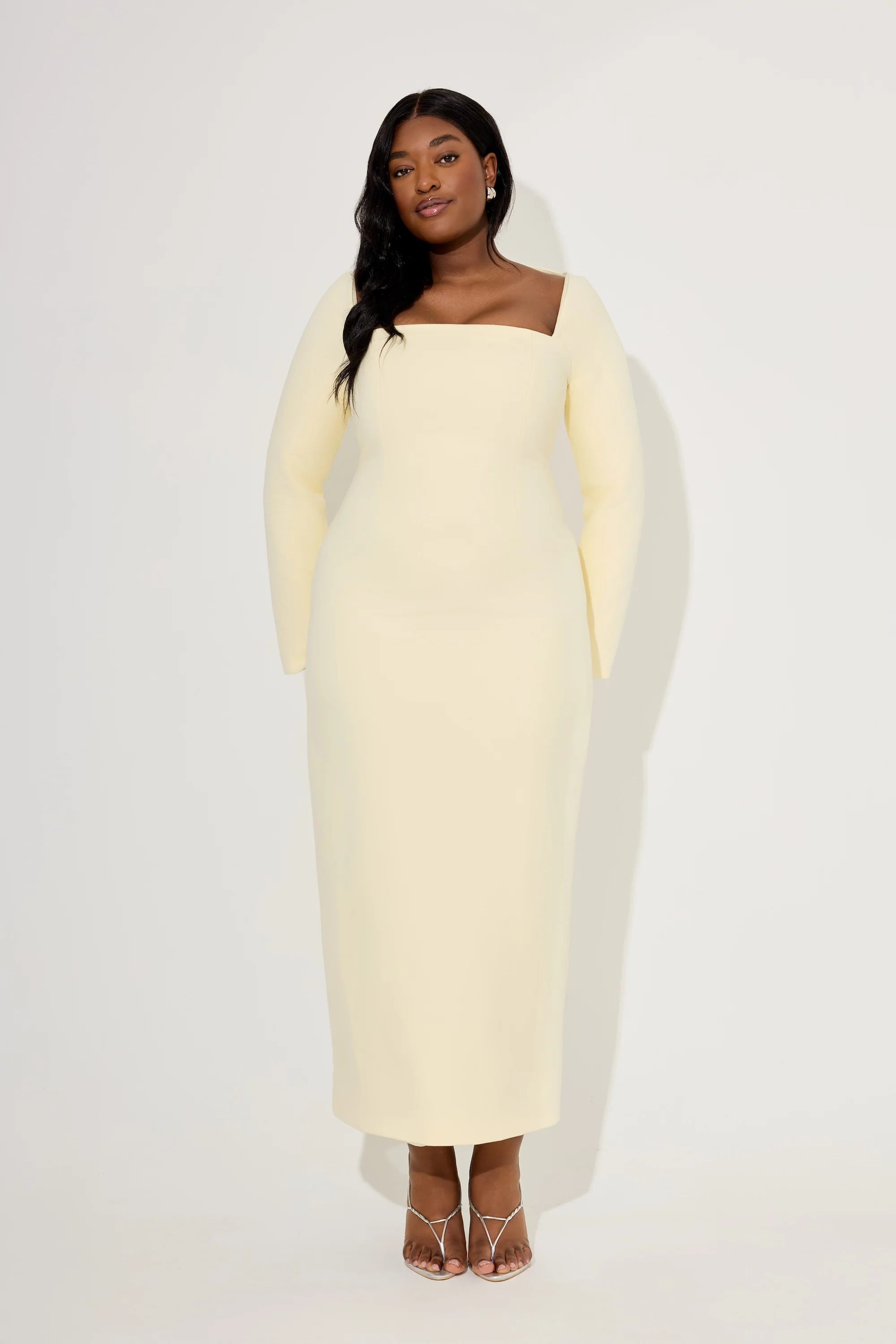 Framed Neckline Maxi Dress