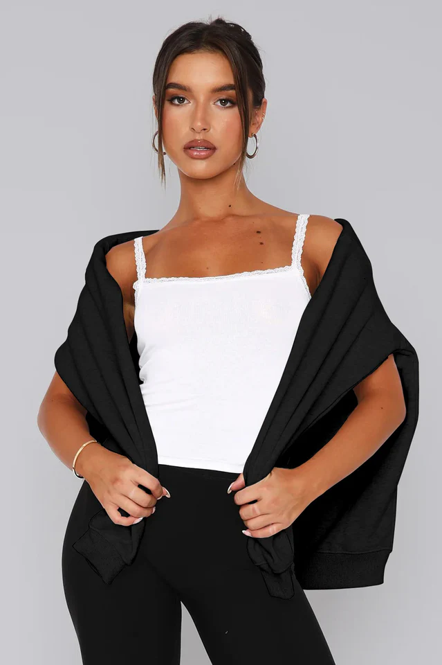 Solid Square Neck Top