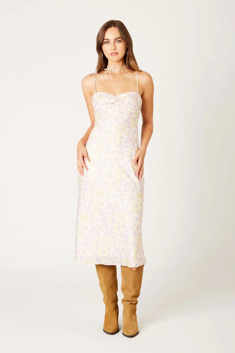 Vintage Satin Midi Dress