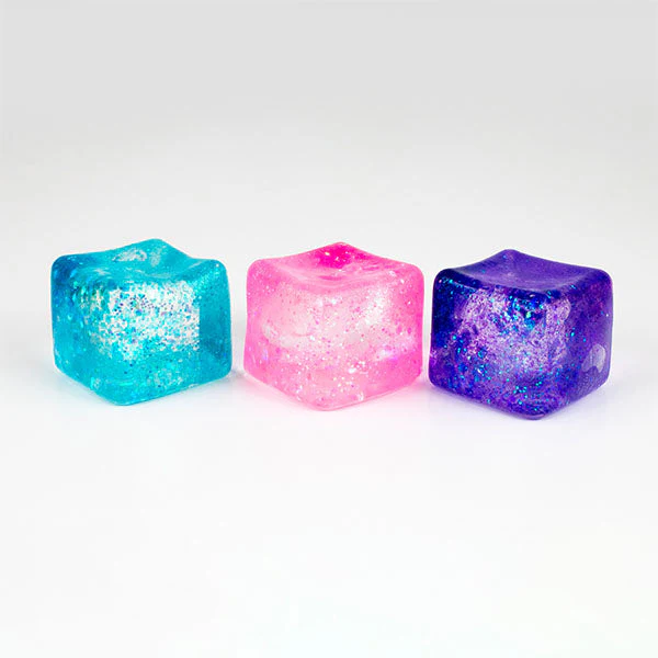 Sugah-Mals Glitter Sugar Cube Stress Ball Squishy Fidget Toy (1pc) Color Ships Assorted