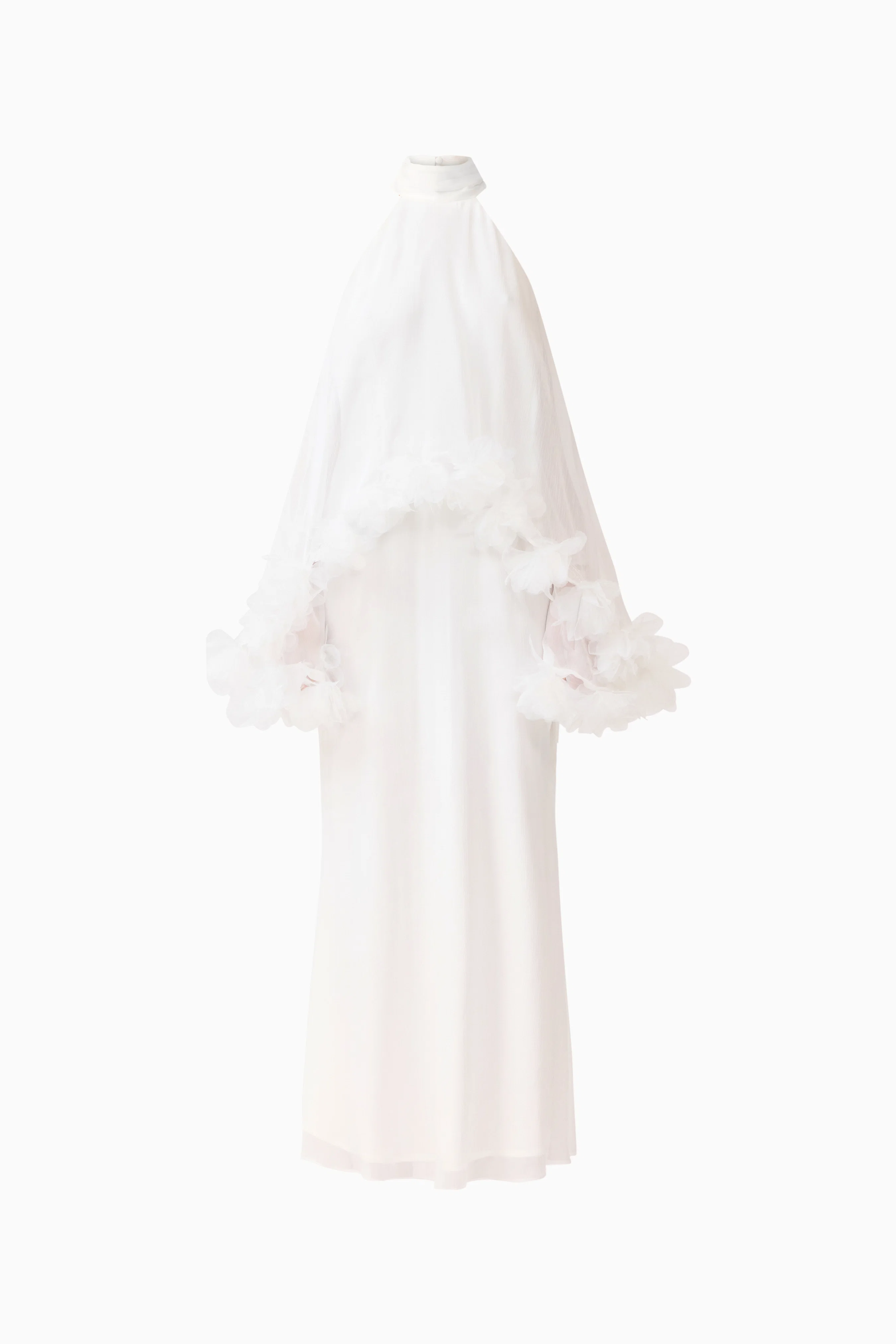 Poppy Cape Gown in White