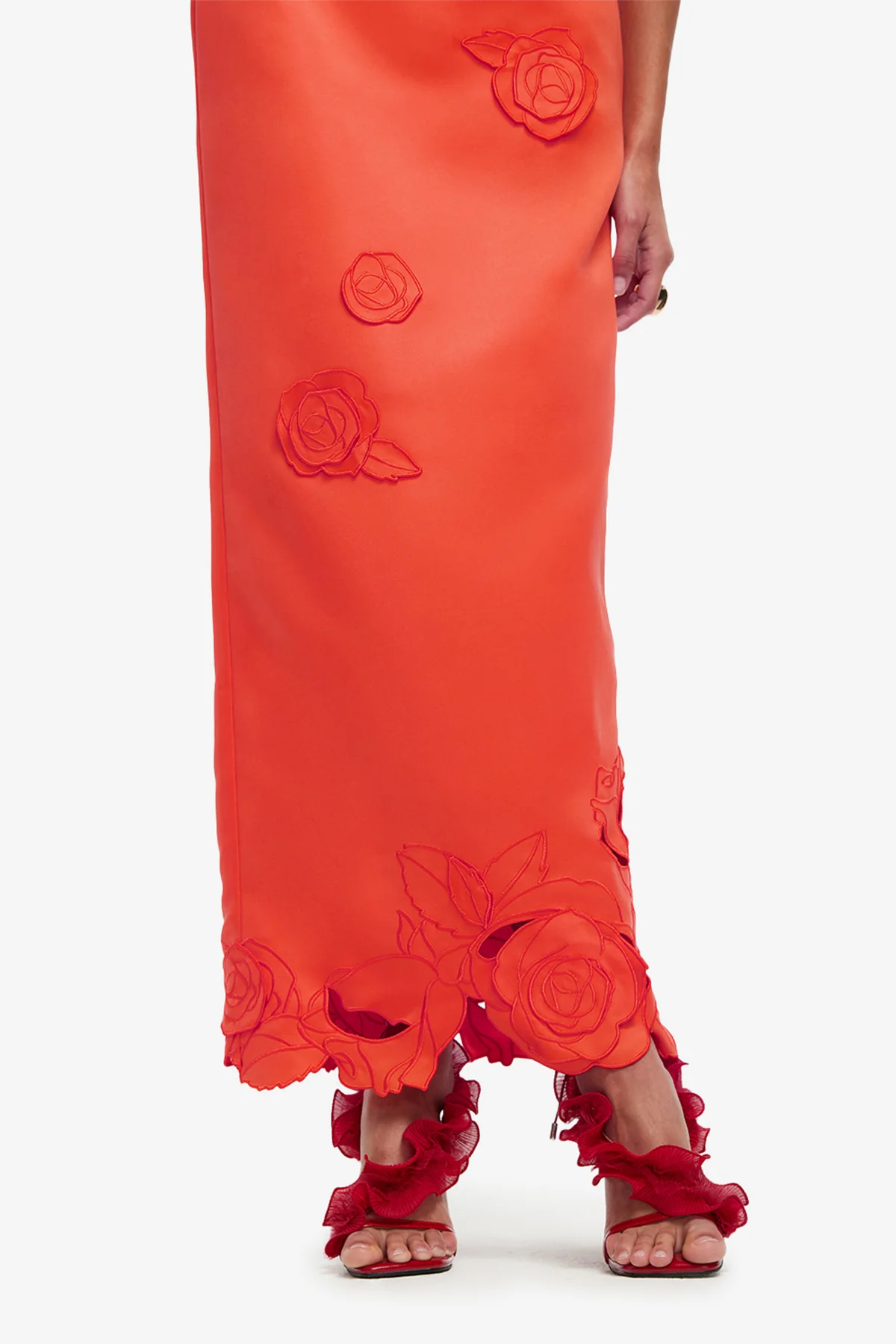 Kyra Appliqué Maxi Skirt - Saffron