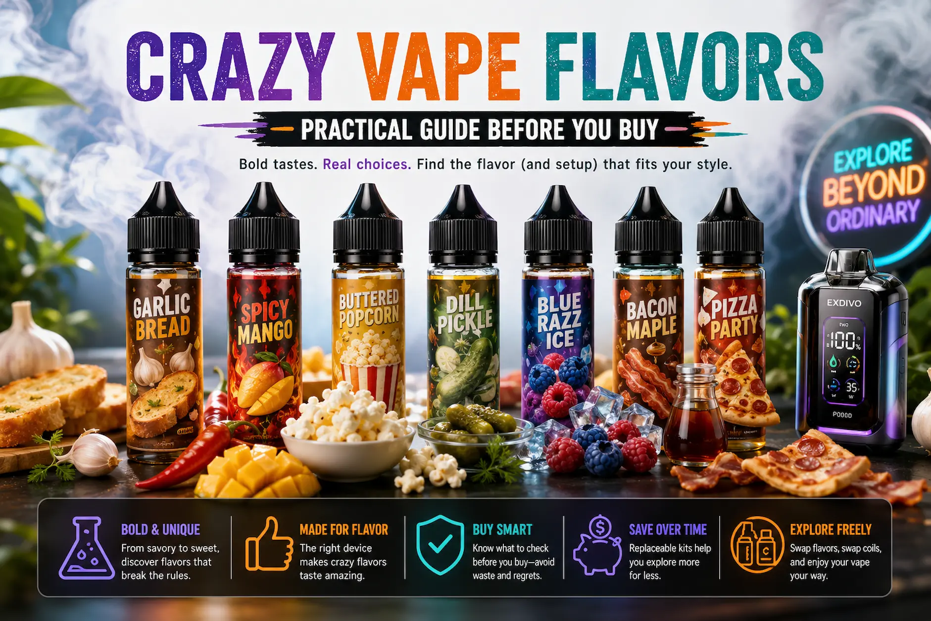 crazy vape flavors visual guide for independent shoppers