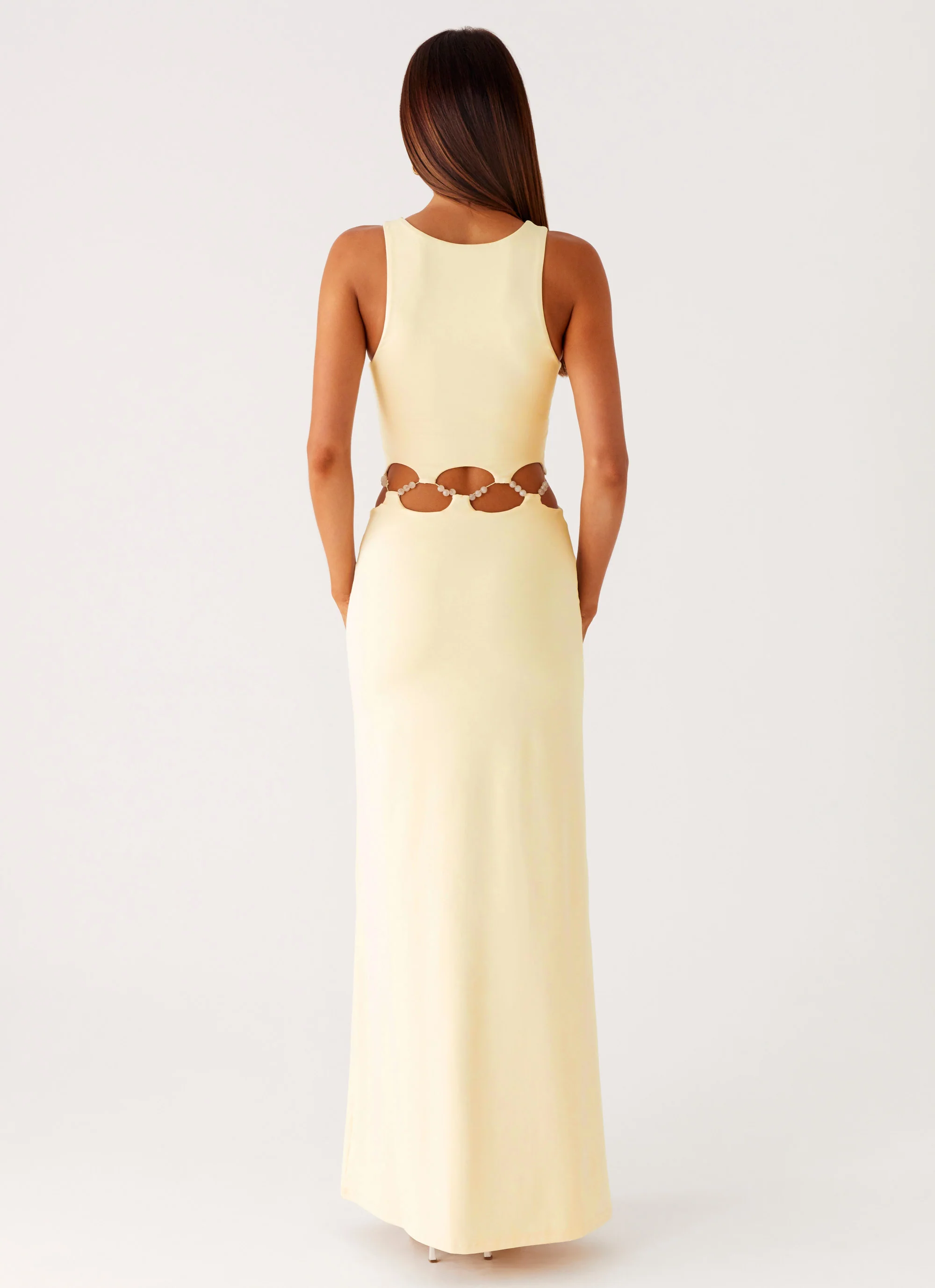 Dreamboat Beaded Maxi Dress - Yellow - luluinthesky