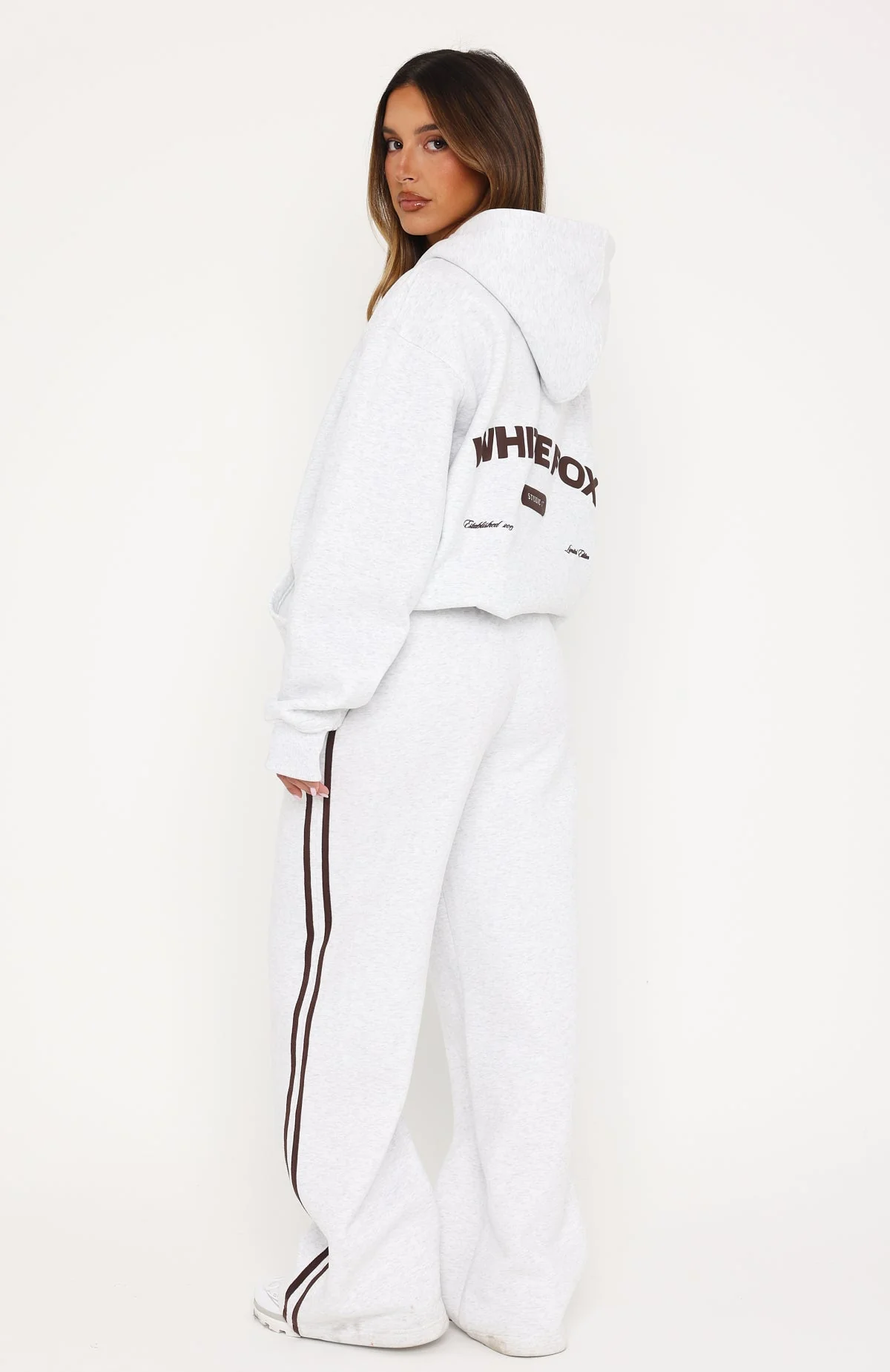Studio 17 Raven Wide Leg Sweatpants Grey Marle