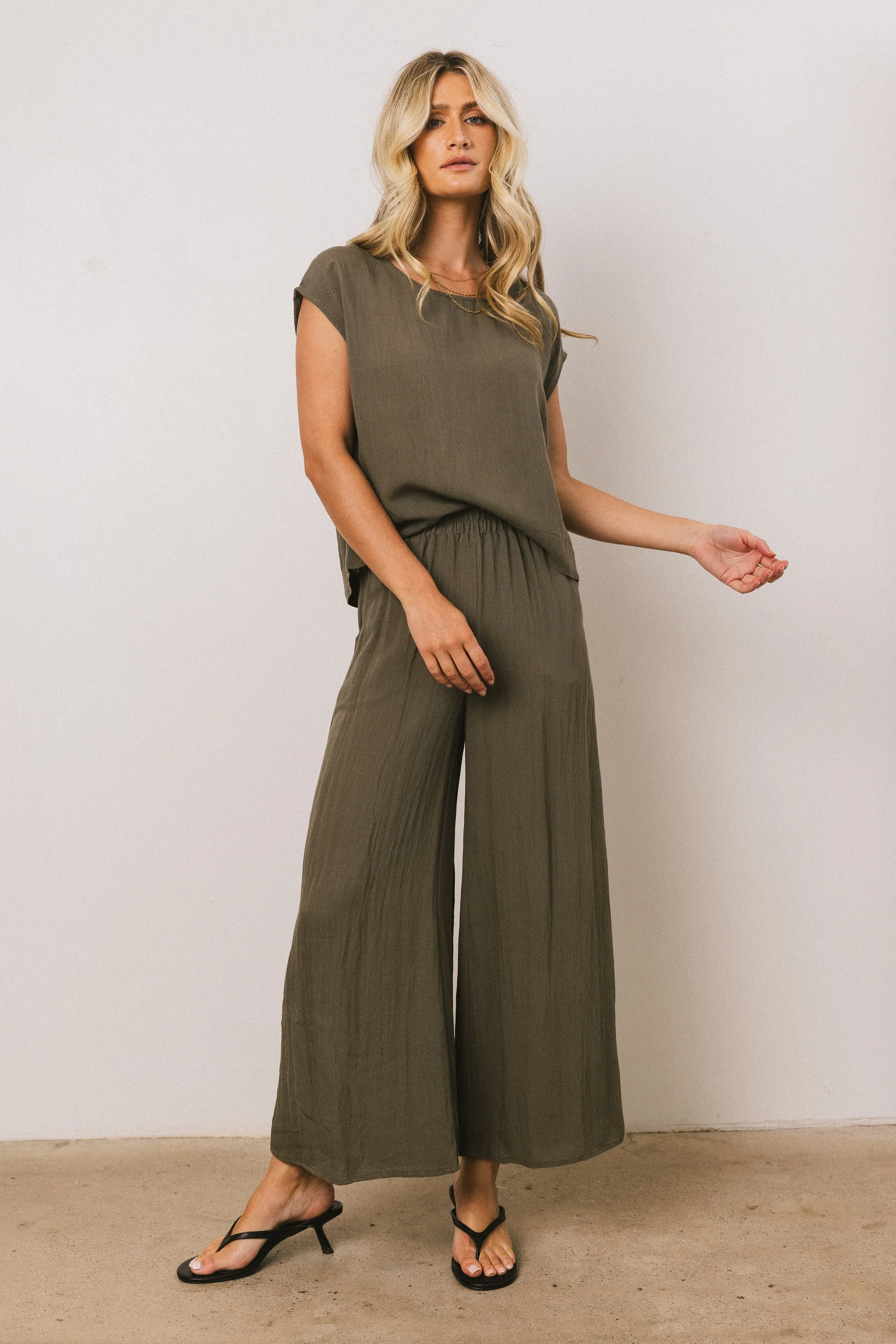 Jaylen Boxy Blouse in Olive