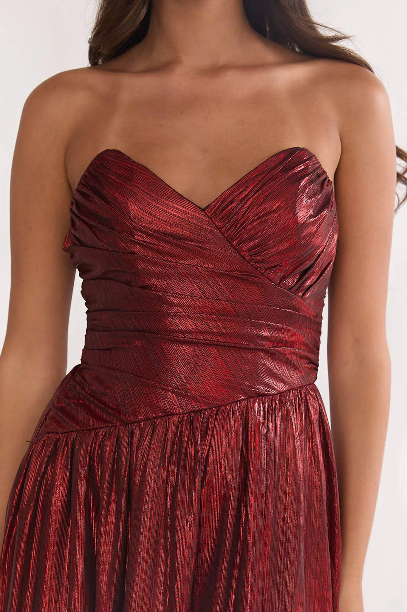 Marin Pointed Sweetheart Maxi Dress Wine - luluinthesky