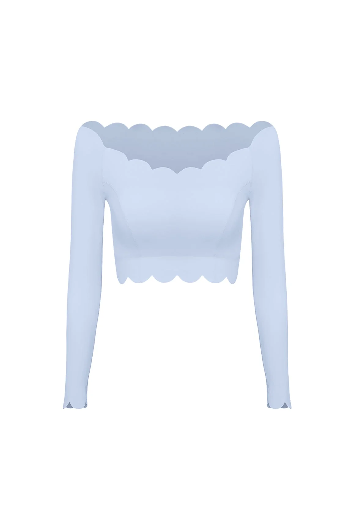 Off Shoulder Long Sleeve Crop Top