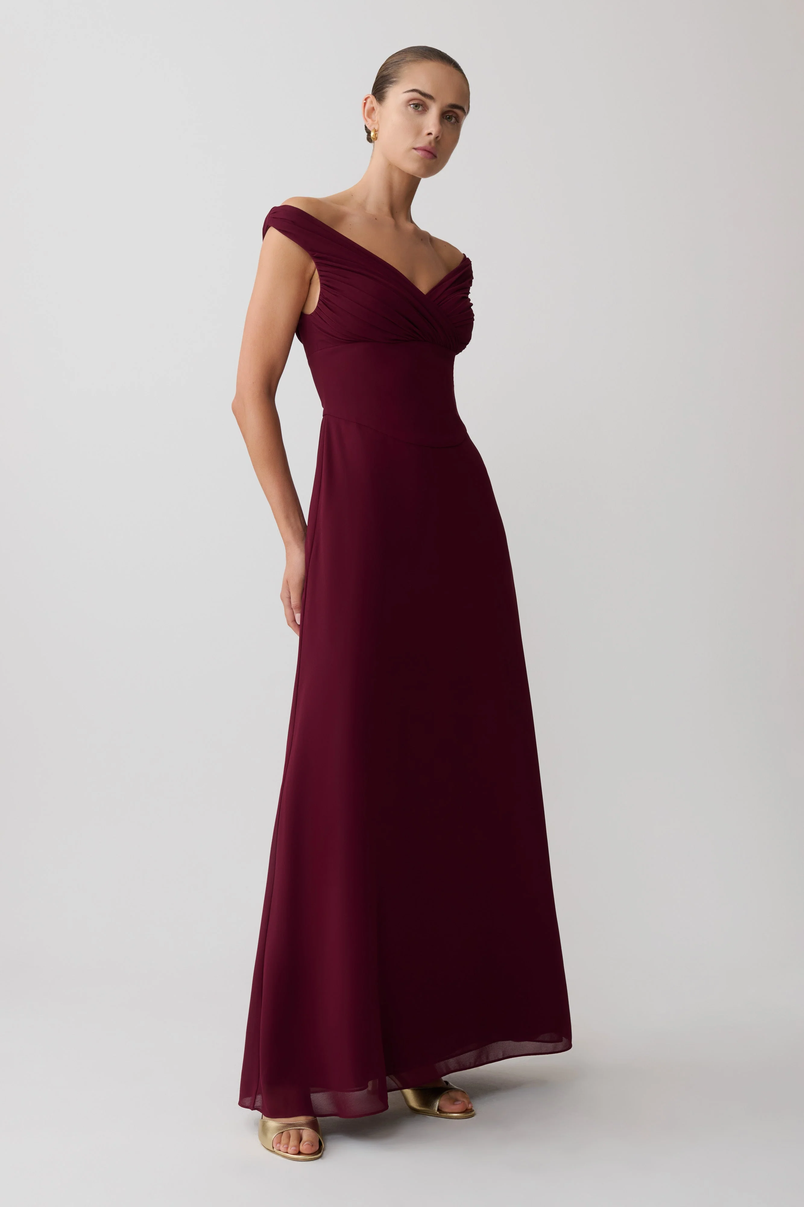 Mabel-Off-Shoulder-Chiffon-Maxi-Dress-Merlot