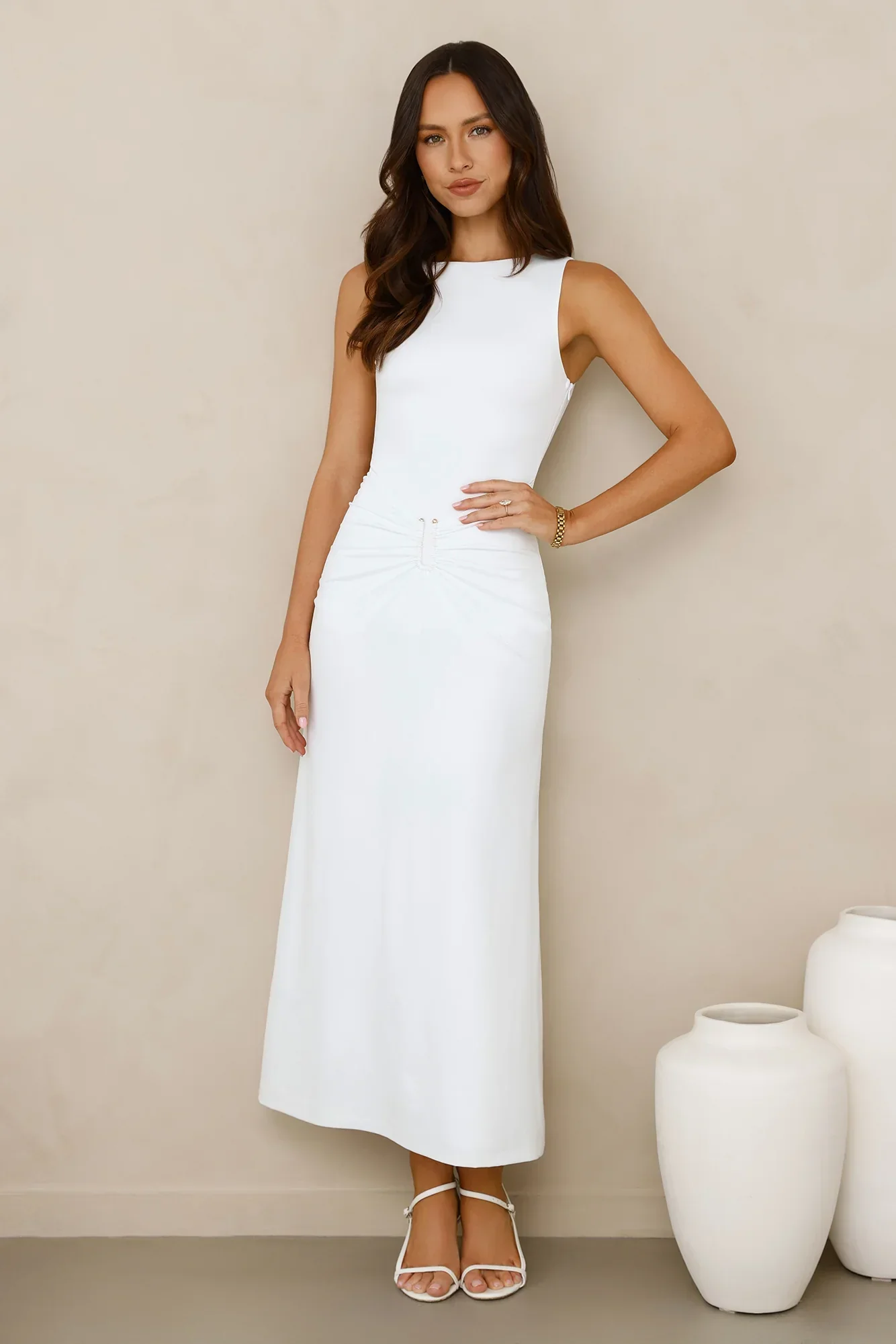 Everything Energy Midi Dress White