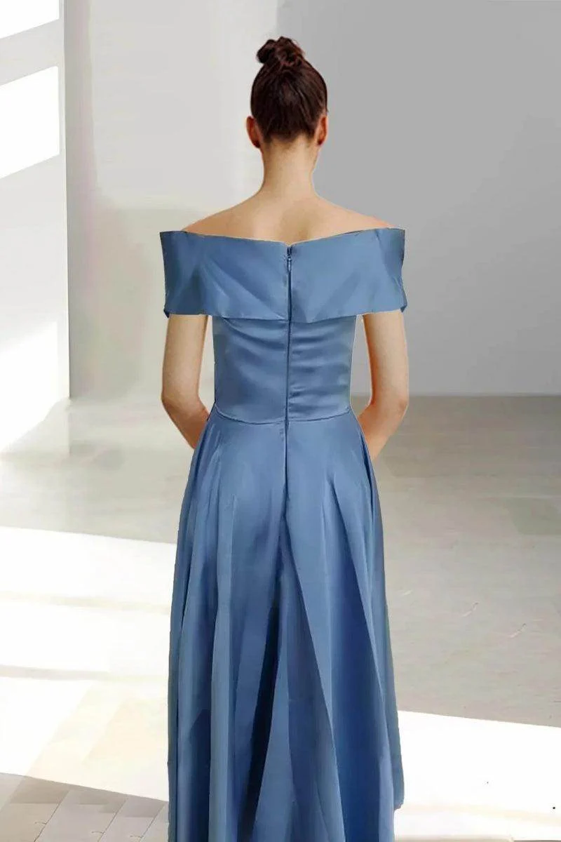 Off The Shoulder Sleeveless Ankle Length Mother Dresses CM0332