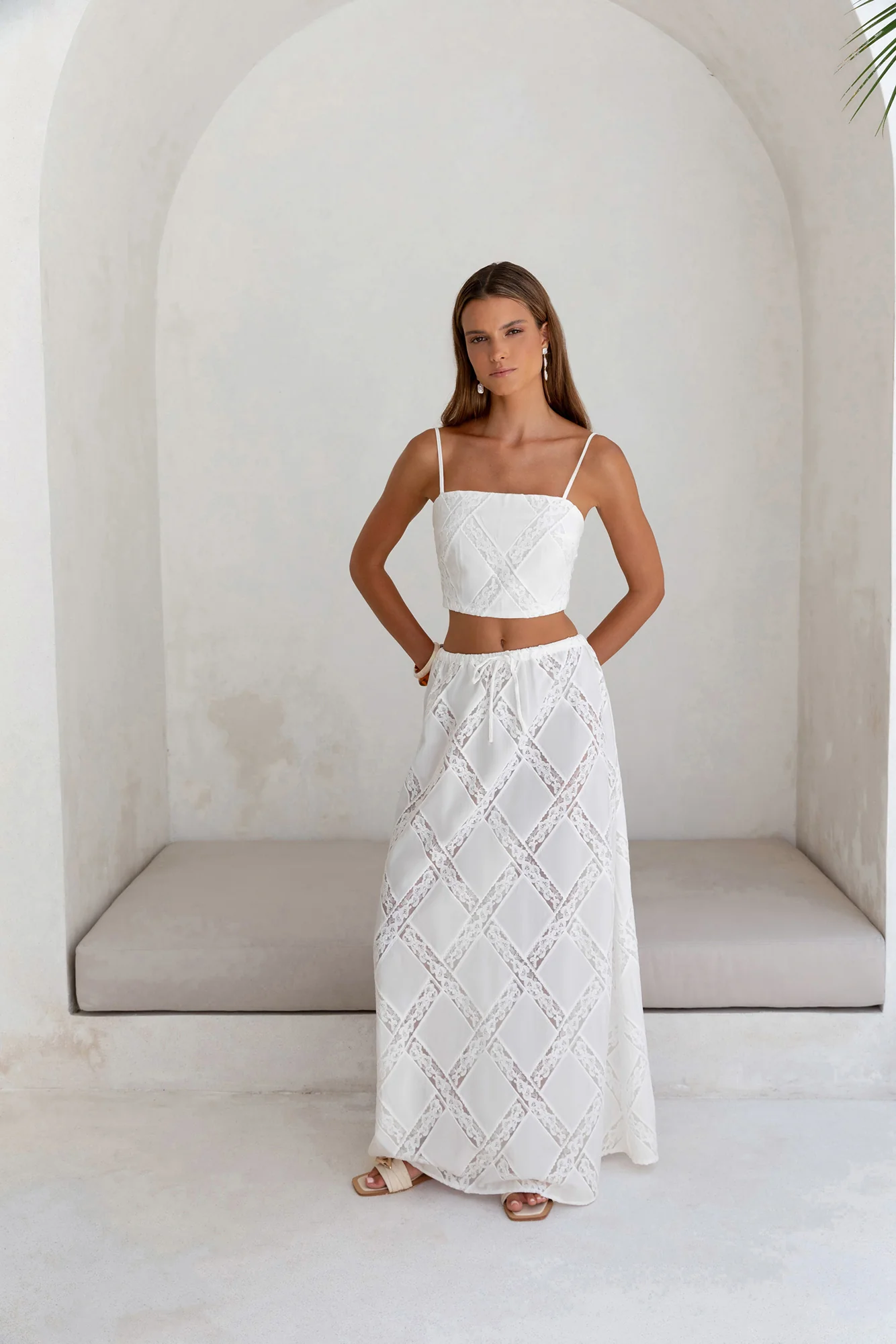 Ocean Air Oasis Maxi Skirt White - luluinthesky