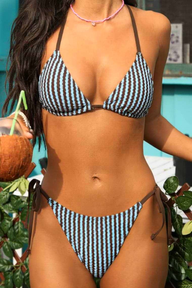 Hyperfixation Striped Bikini Set