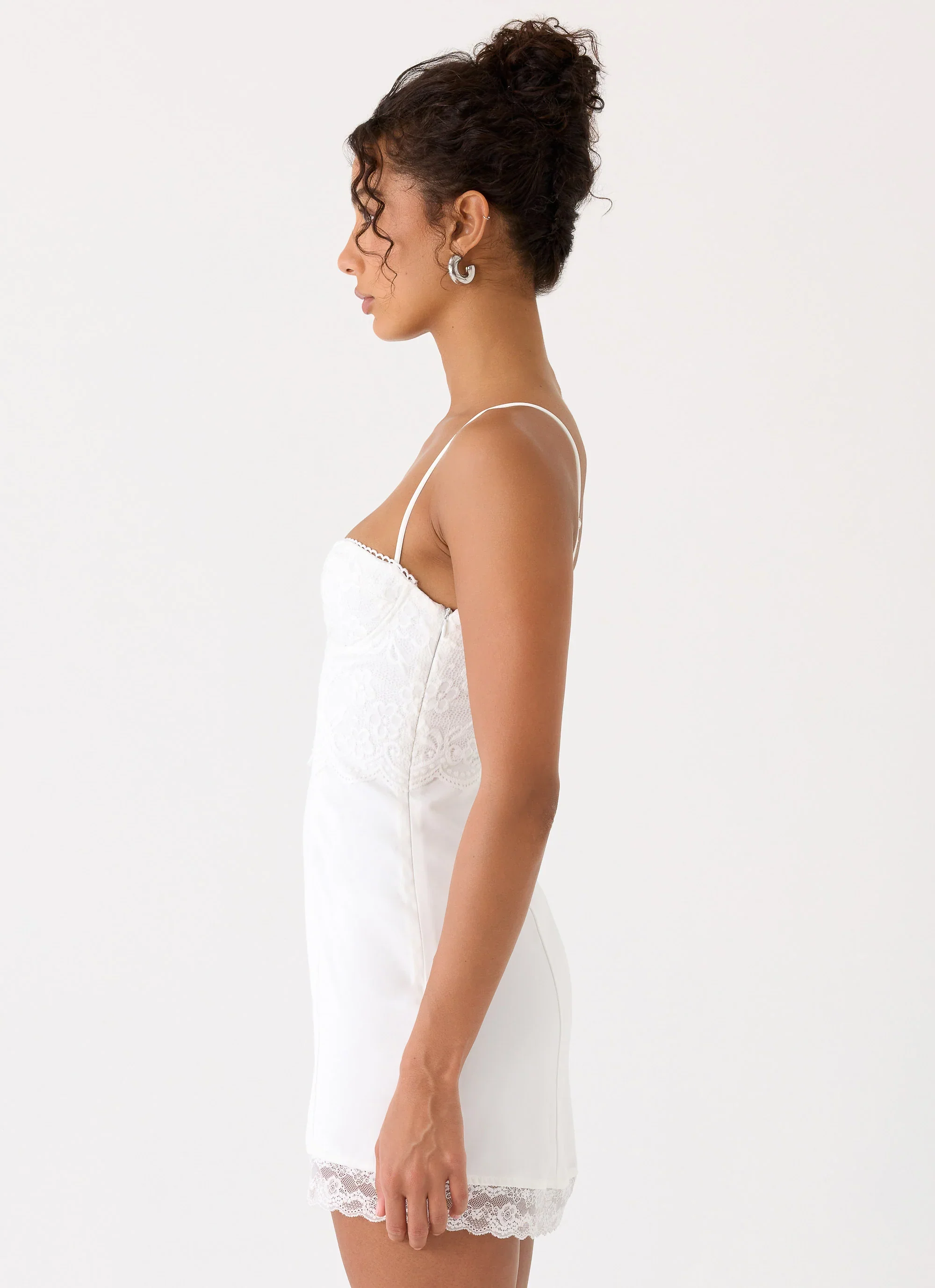 Aloura Lace Mini Dress - White