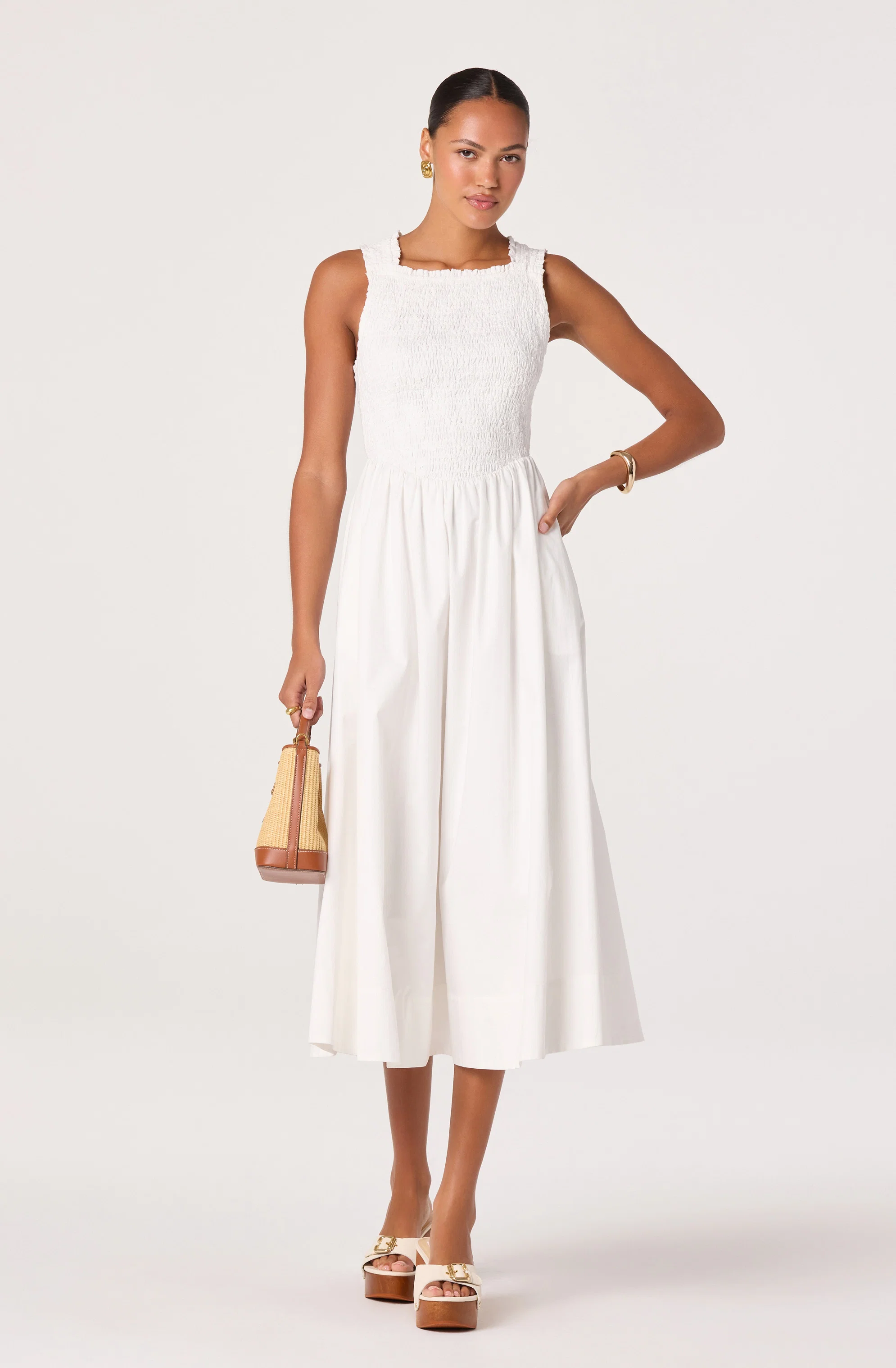 Hollie Smocked Midi Dress