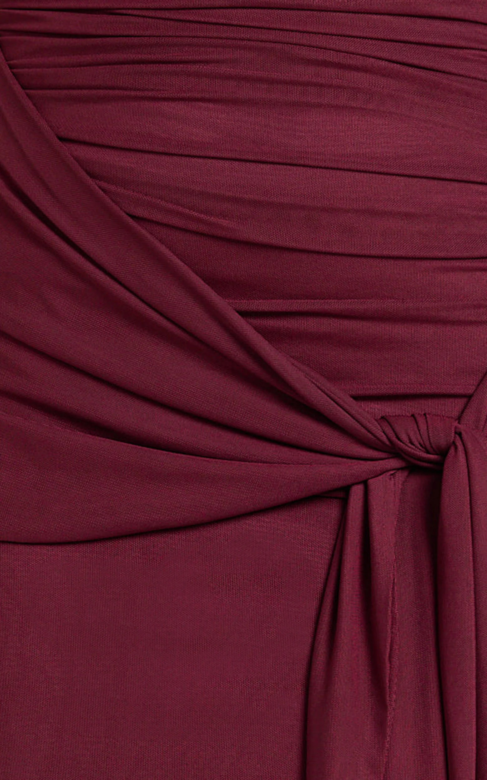 Nicolette Maxi Dress - Cape Sleeve Off Shoulder Dress in Wine