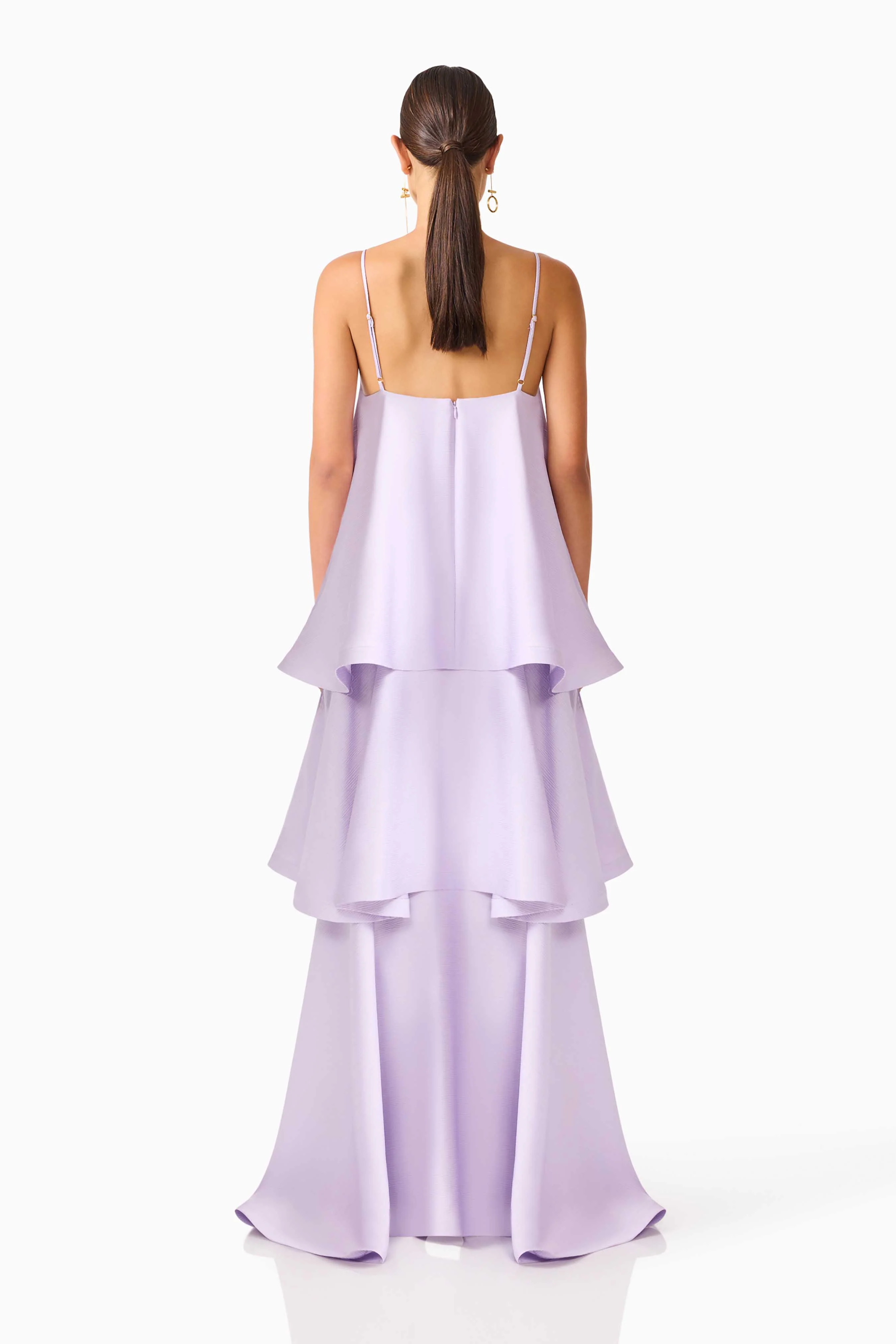 Tilly Tiered Maxi Dress in Purple