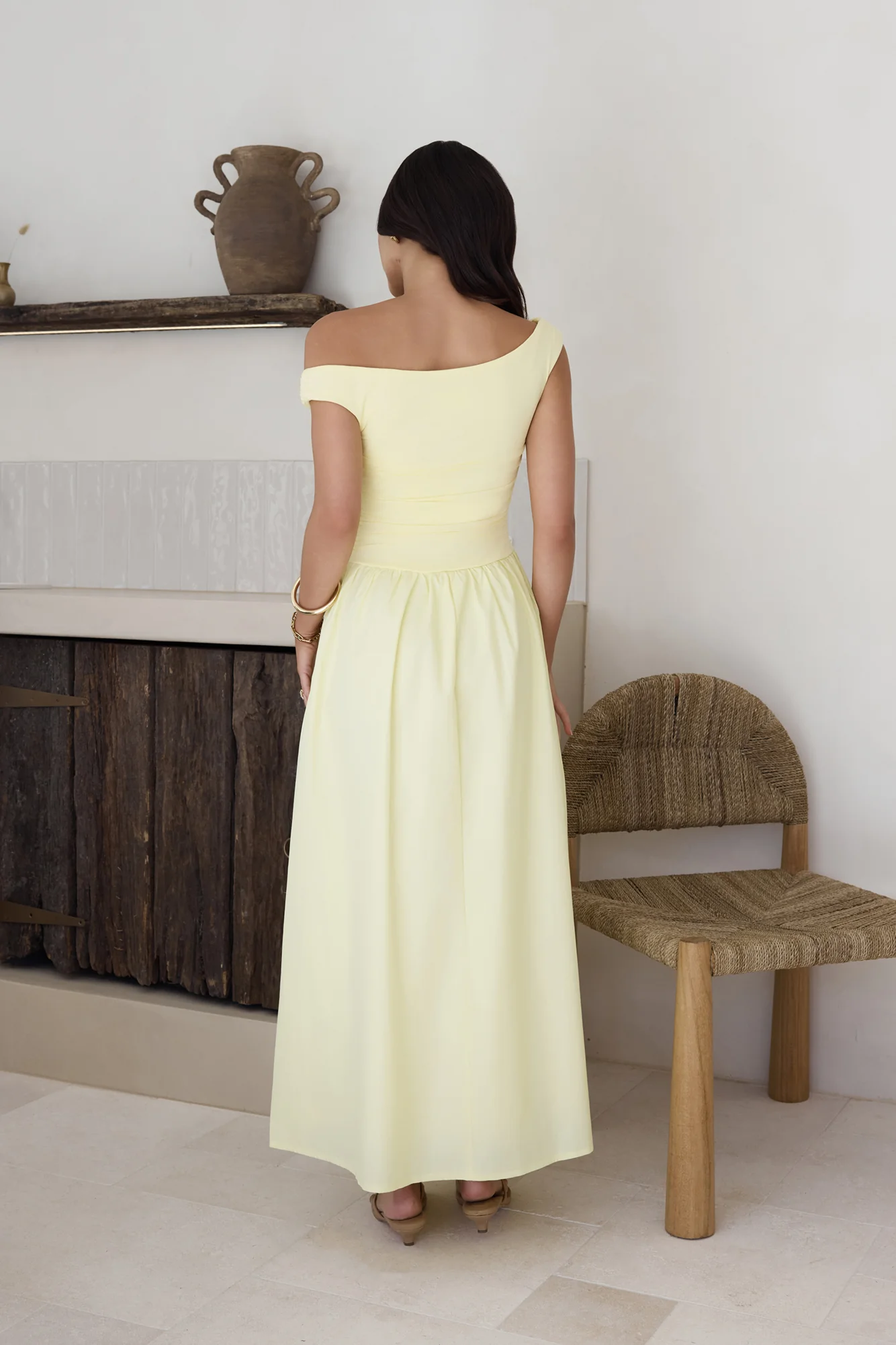 Days Of The Sun Off Shoulder Maxi Dress Yellow - luluinthesky