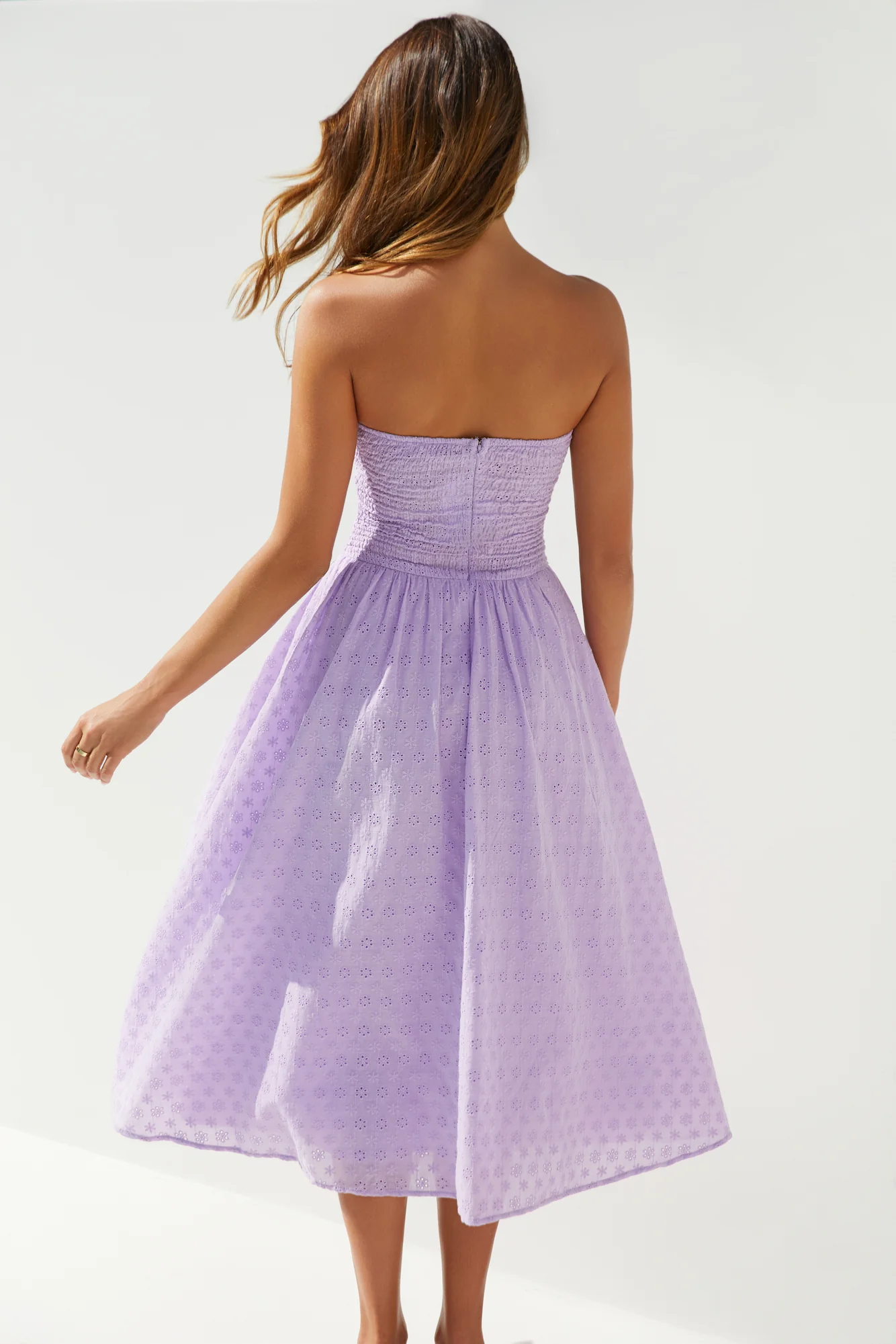 Mimi Moments Strapless Maxi Dress Lilac - luluinthesky