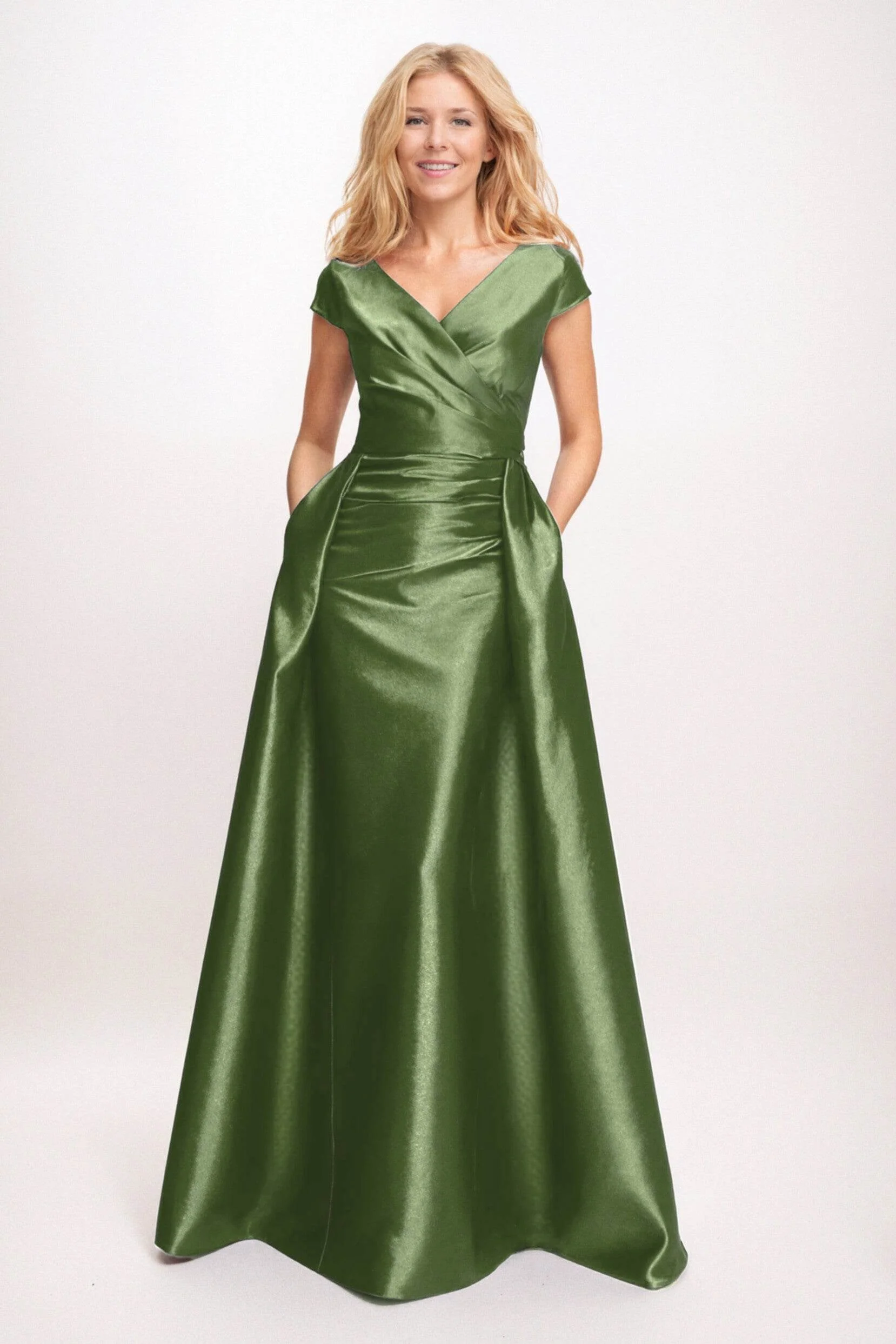 Trumpet-Mermaid Maxi Satin Mother of the Bride Dresses CM0382