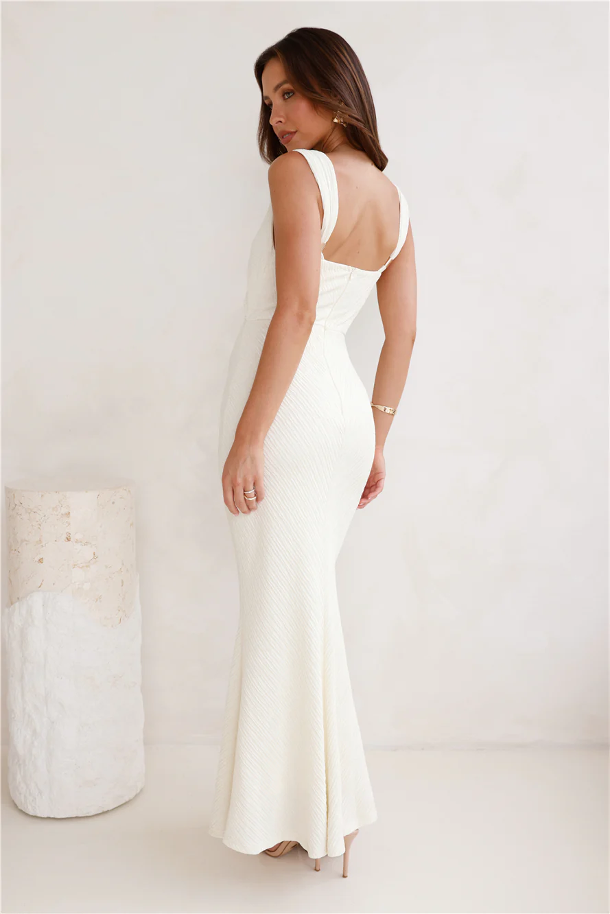 Seychelles Island Maxi Dress Off White - luluinthesky