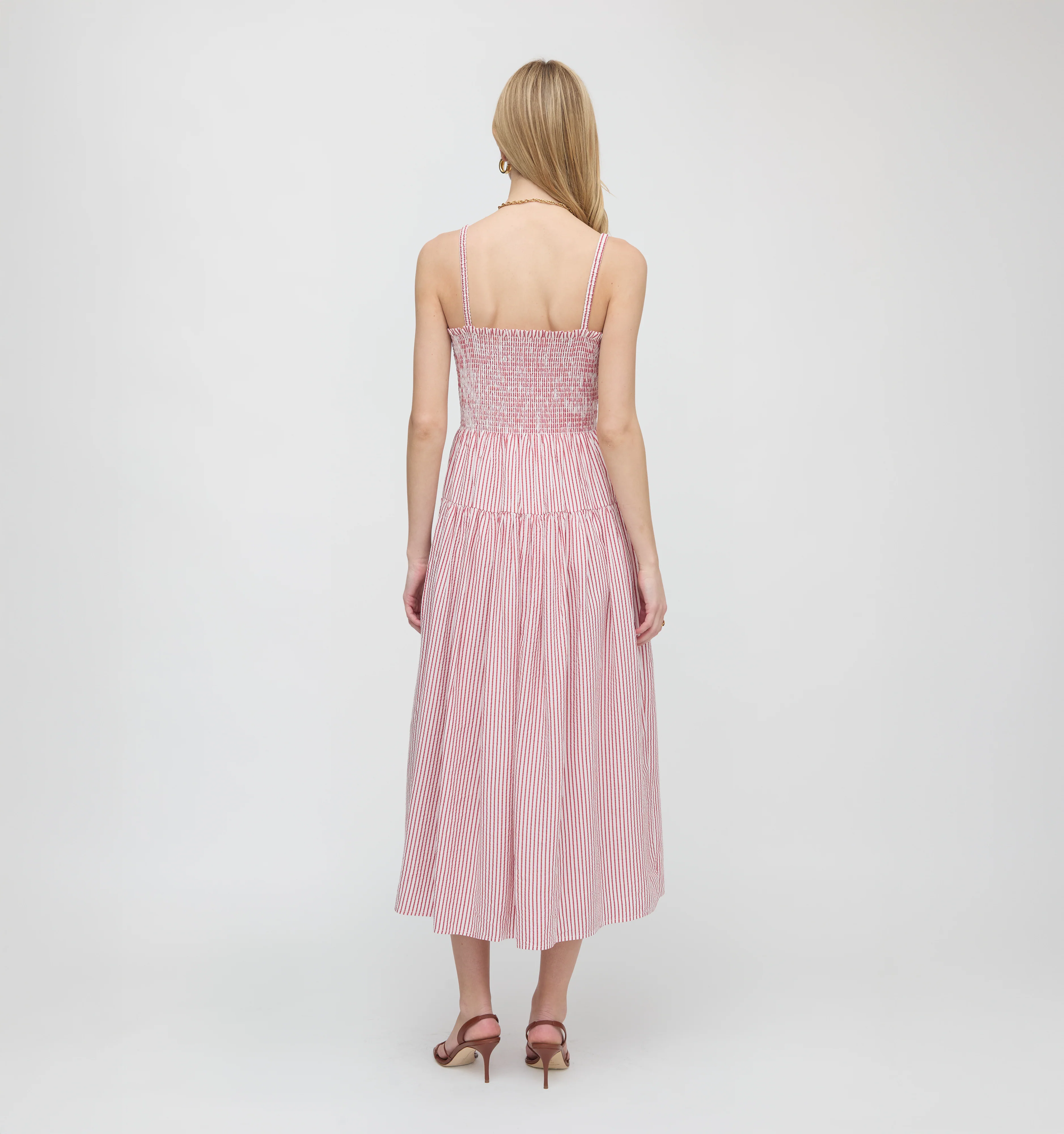 The Rebecca Nap Dress - Red Ticking Stripe