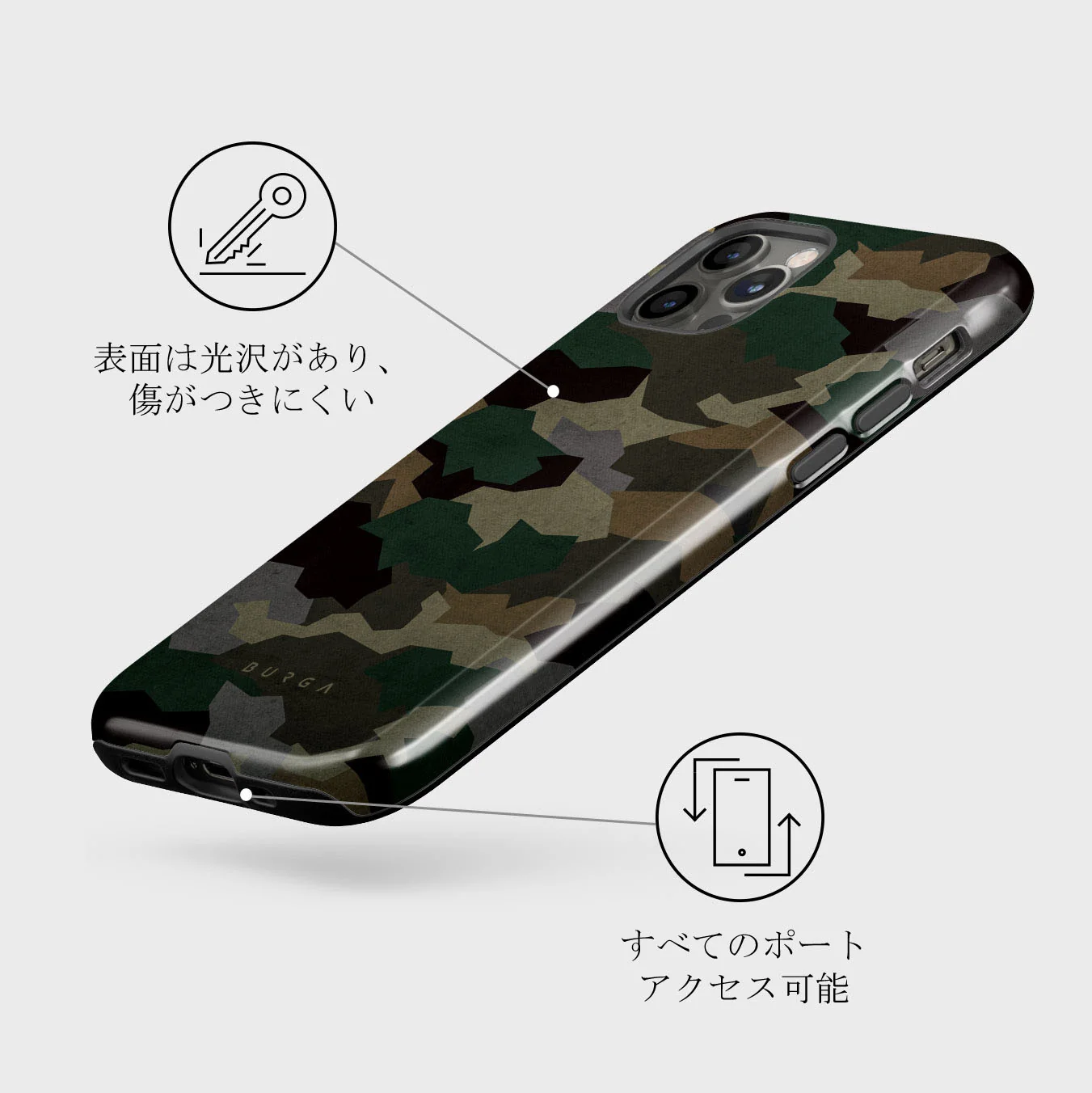 Tropical Green Camo - iPhone 12 Pro ケース