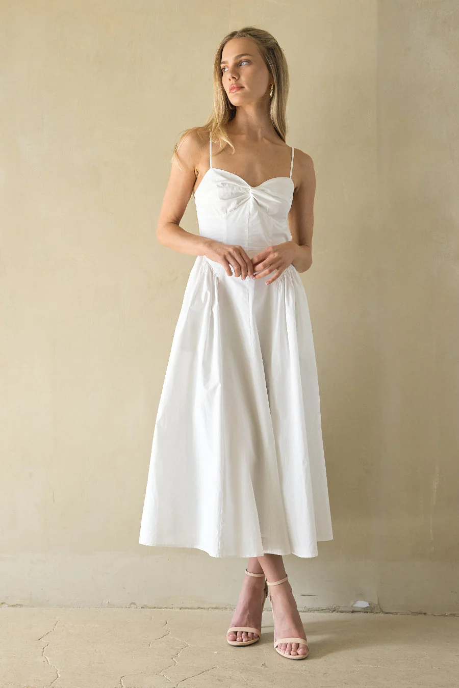 NIA Destene Open Back Midi Dress