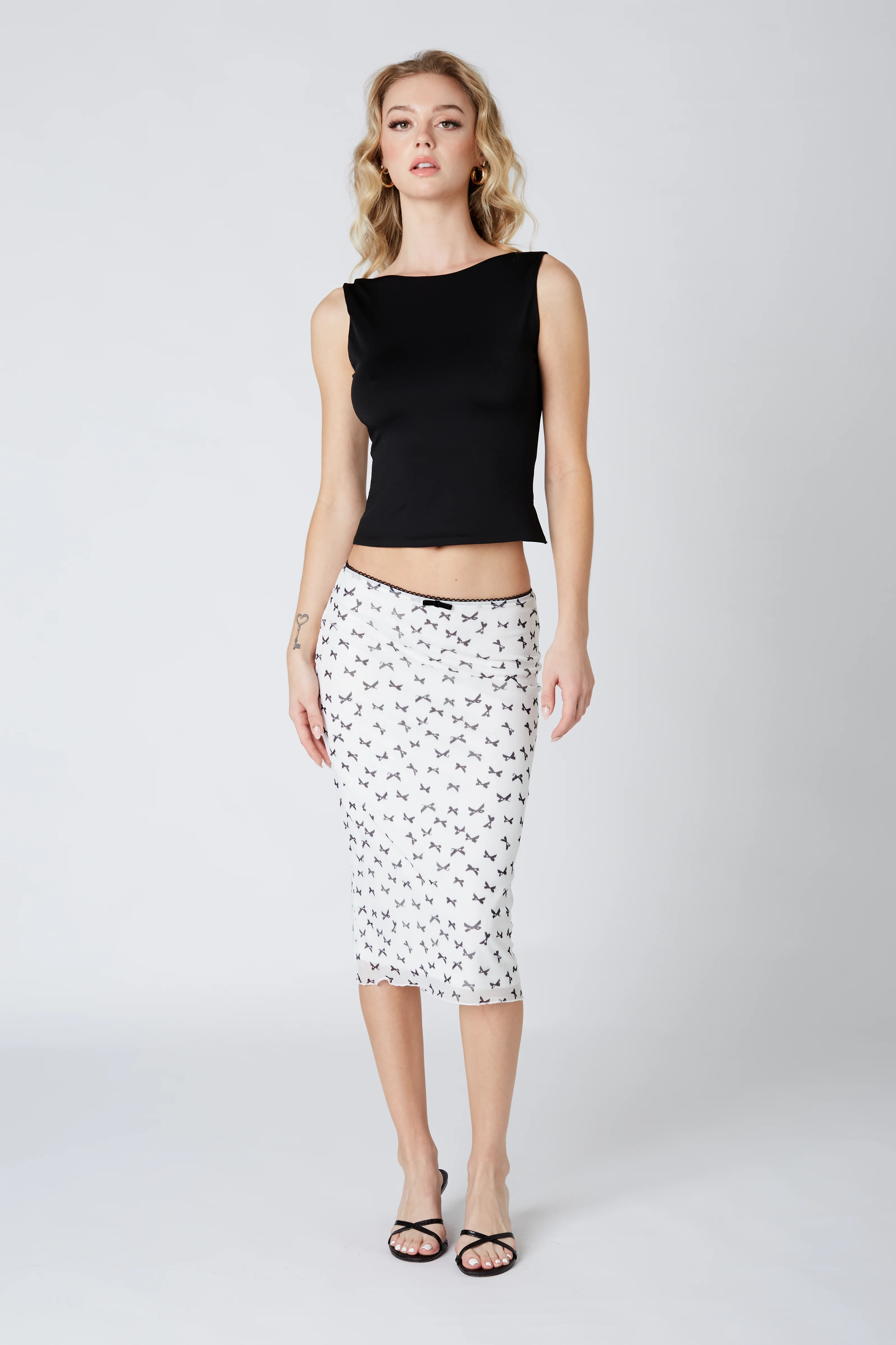Bow Midi Skirt