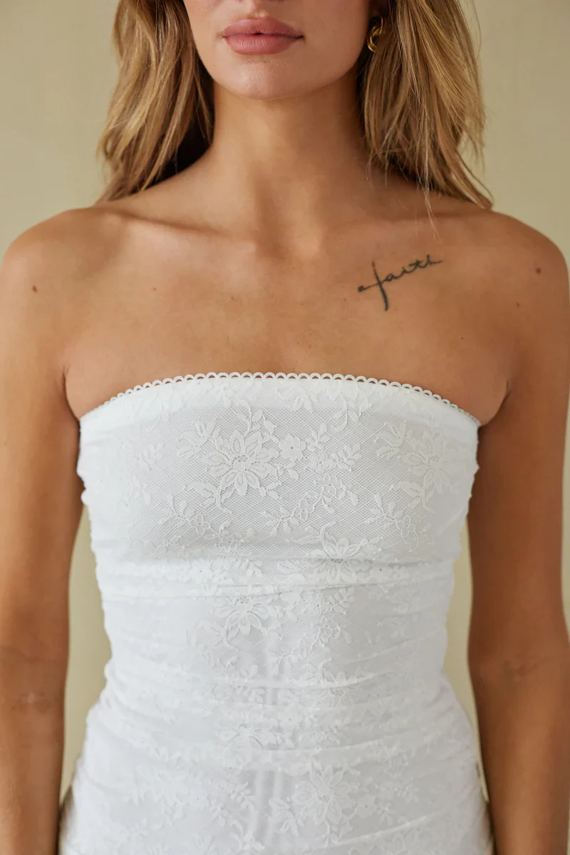 Kya Lace Ruched Mini Dress - luluinthesky