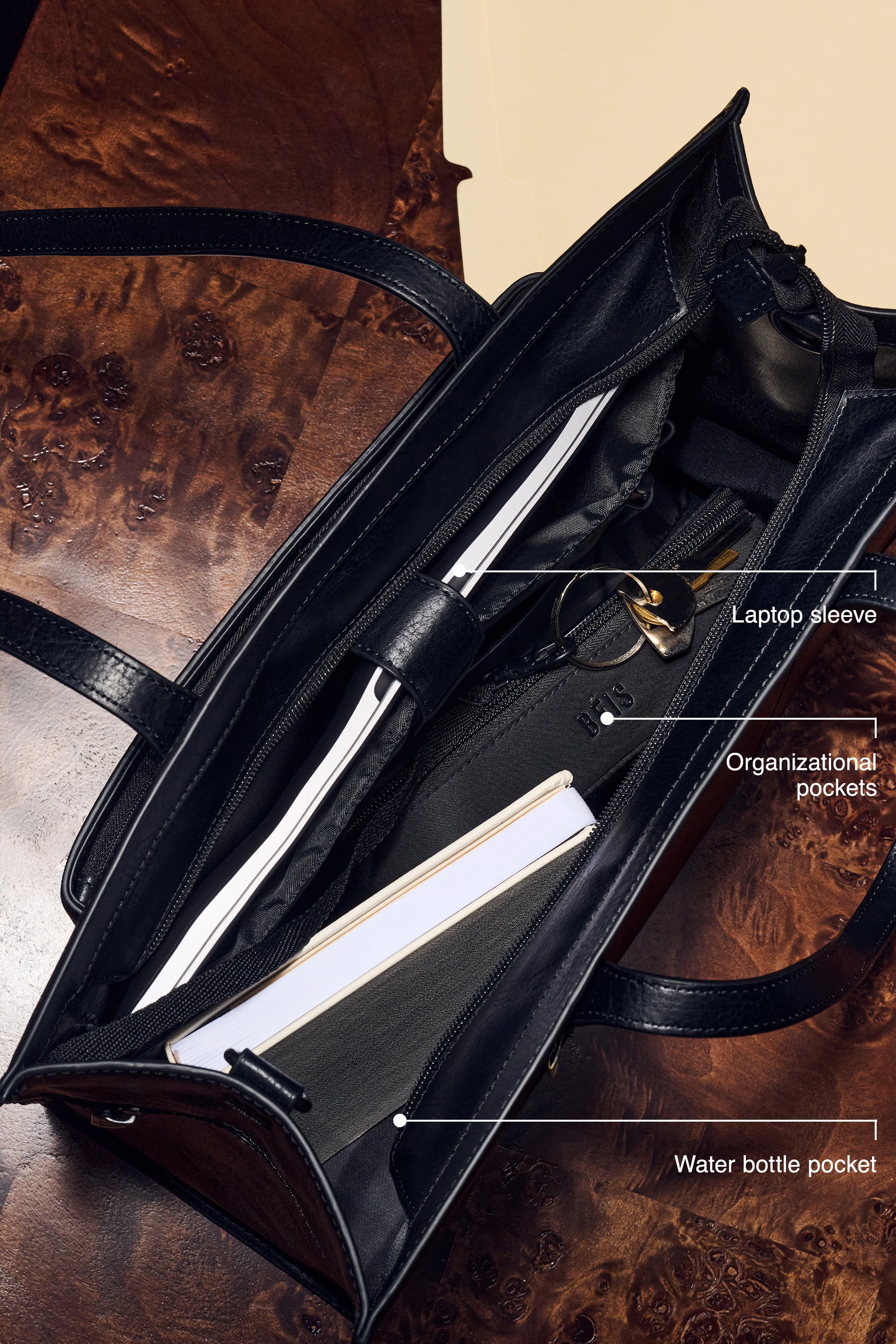 BEIS 'The Work Tote in Black