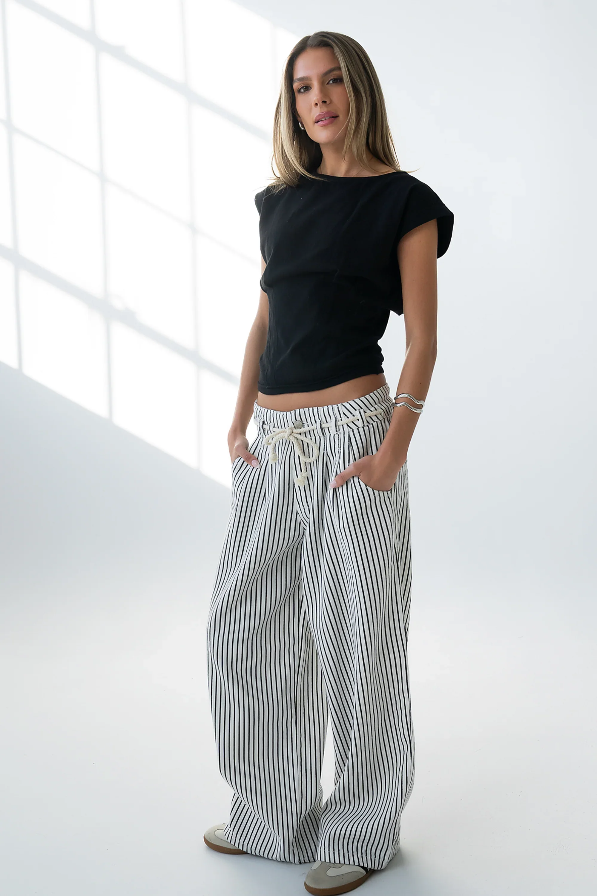 Tam Pleated Top in Black