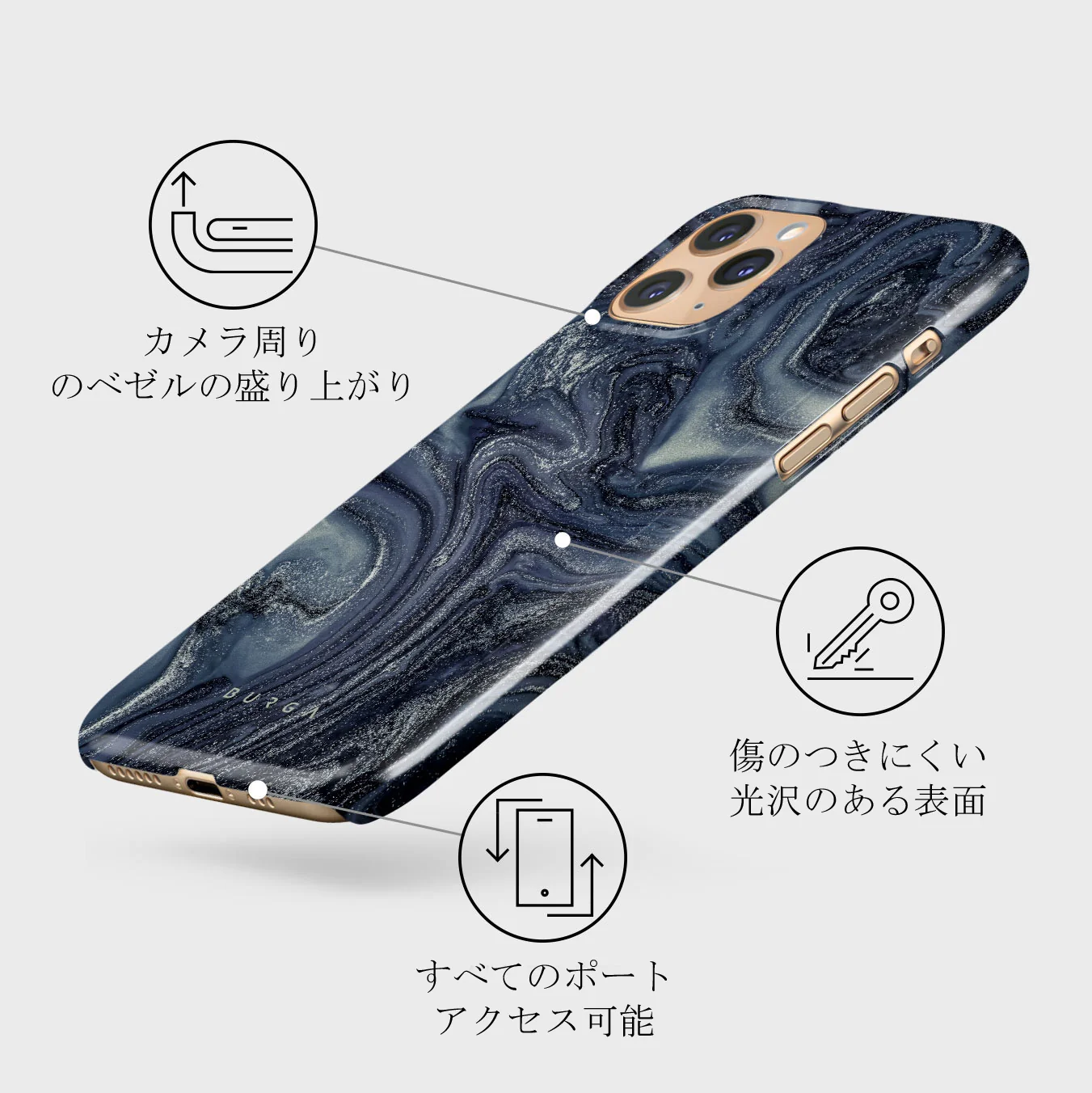 Navy Trench - Blue iPhone 11 Pro ケース