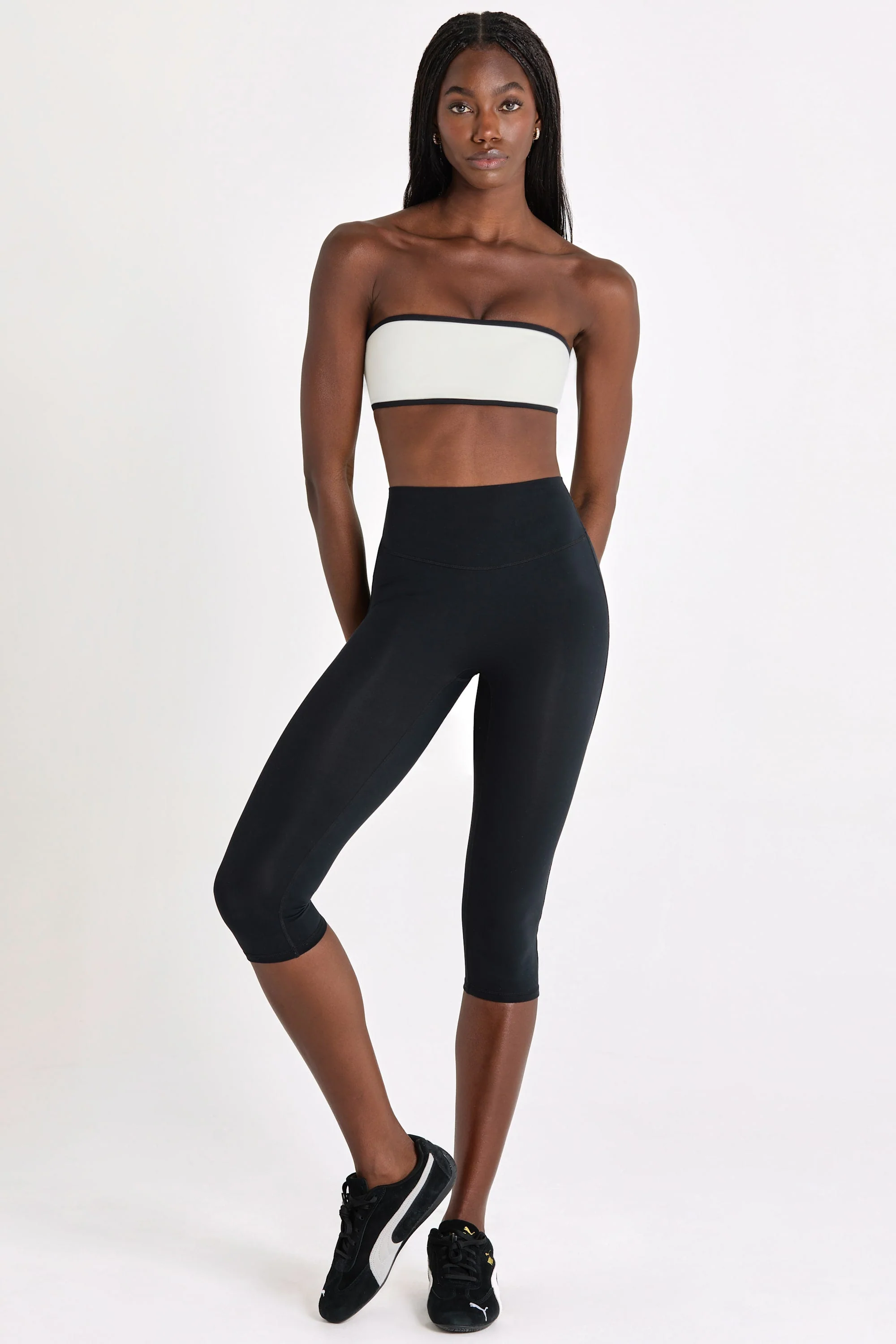 Soft Active Capri Leggings in Black