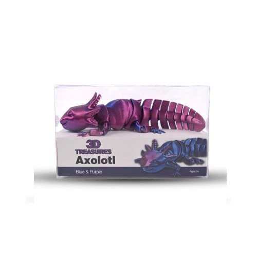 3D Treasures 3D-Printed Axolotl Fidget Toy (1pc)