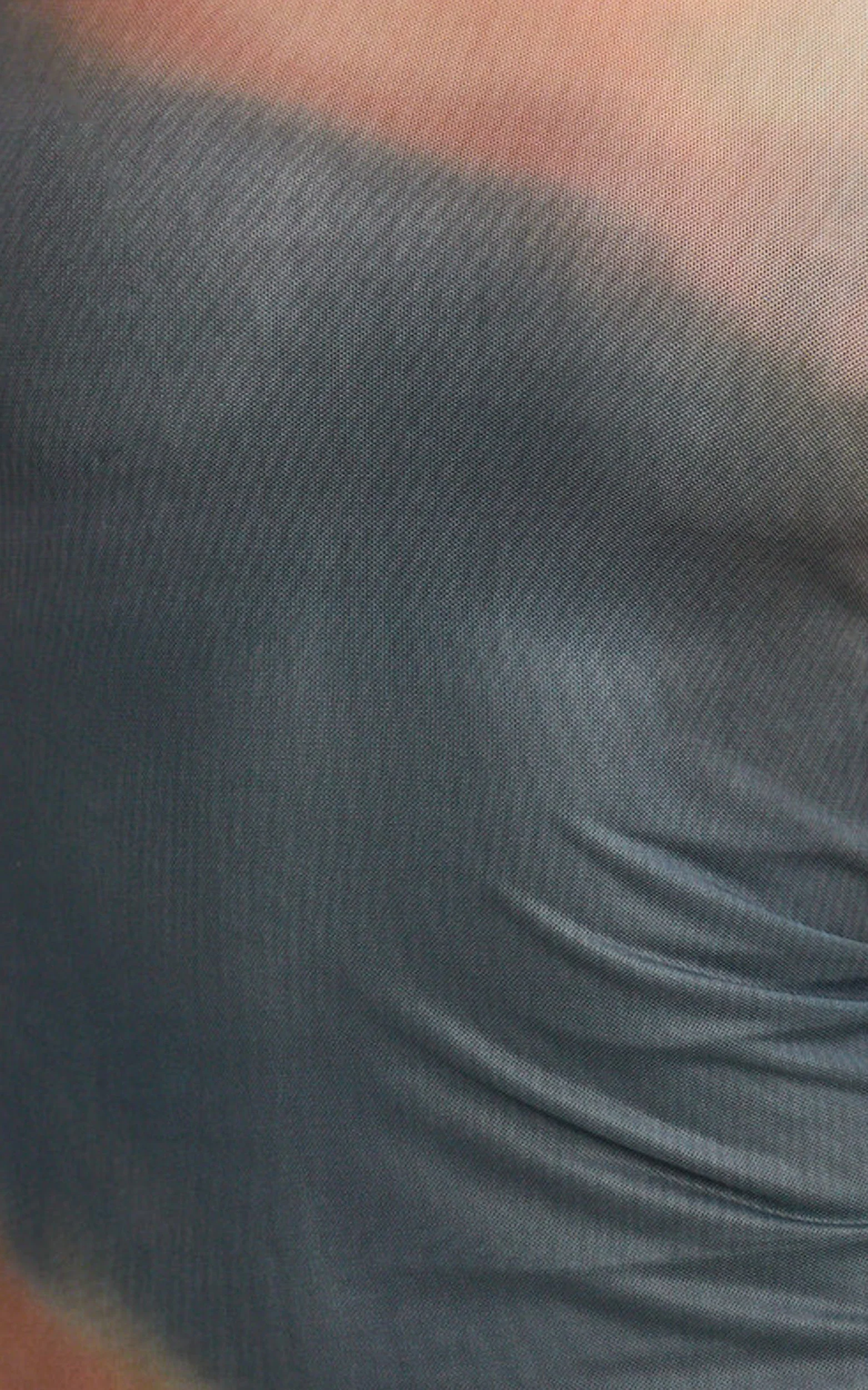 Margot Maxi Dress - High Neck Long Sleeve Mesh Dress in Rust Print