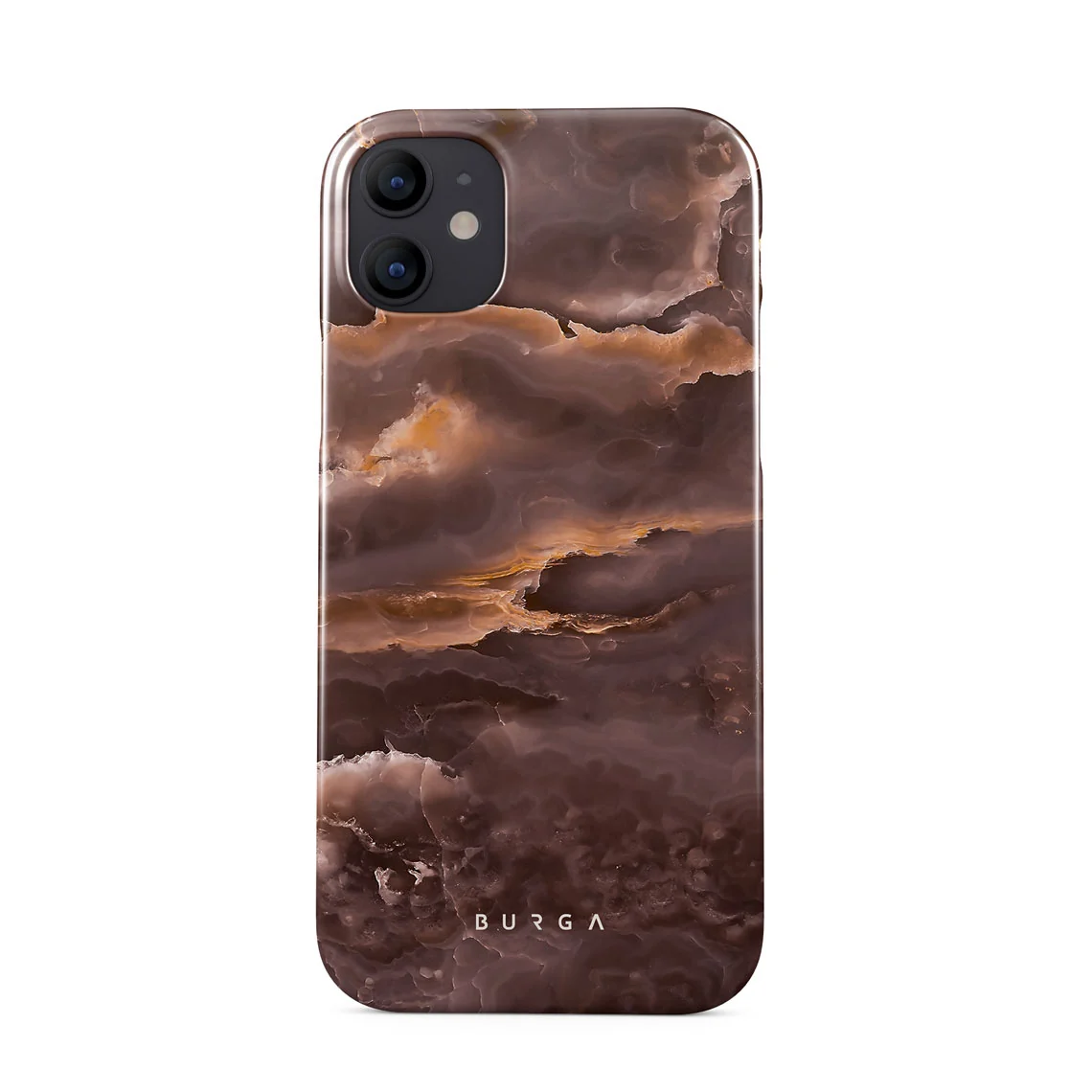 Fire Wood - Brown Marble iPhone 12 ケース