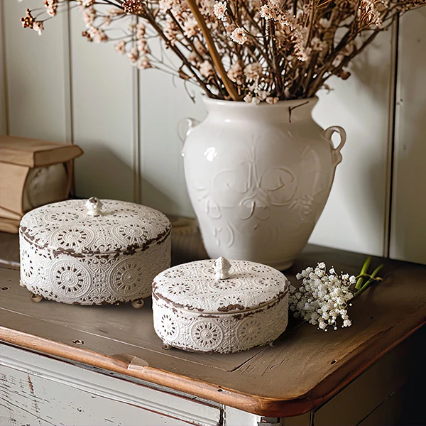 Chippy Curio Storage Boxes, Set of 2