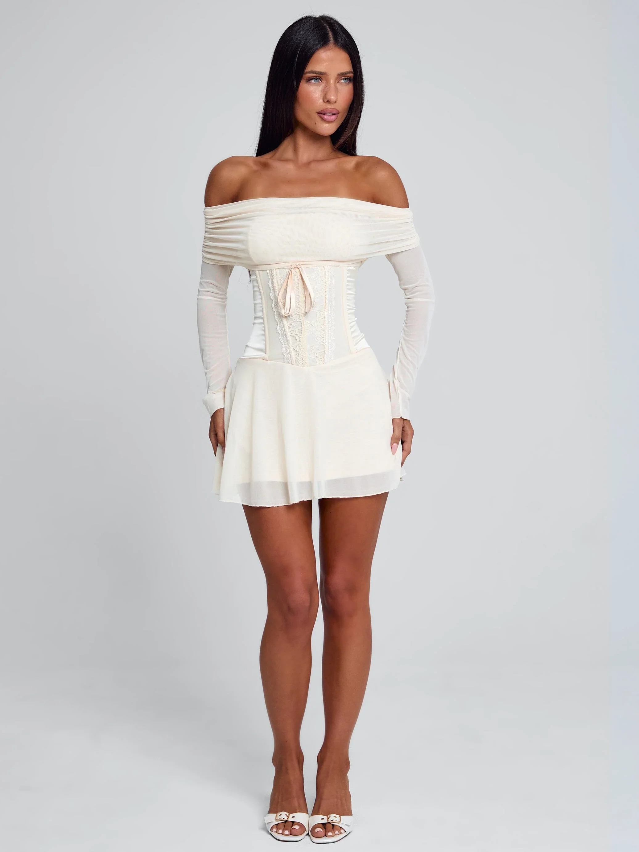 Orla Mini Dress Beige